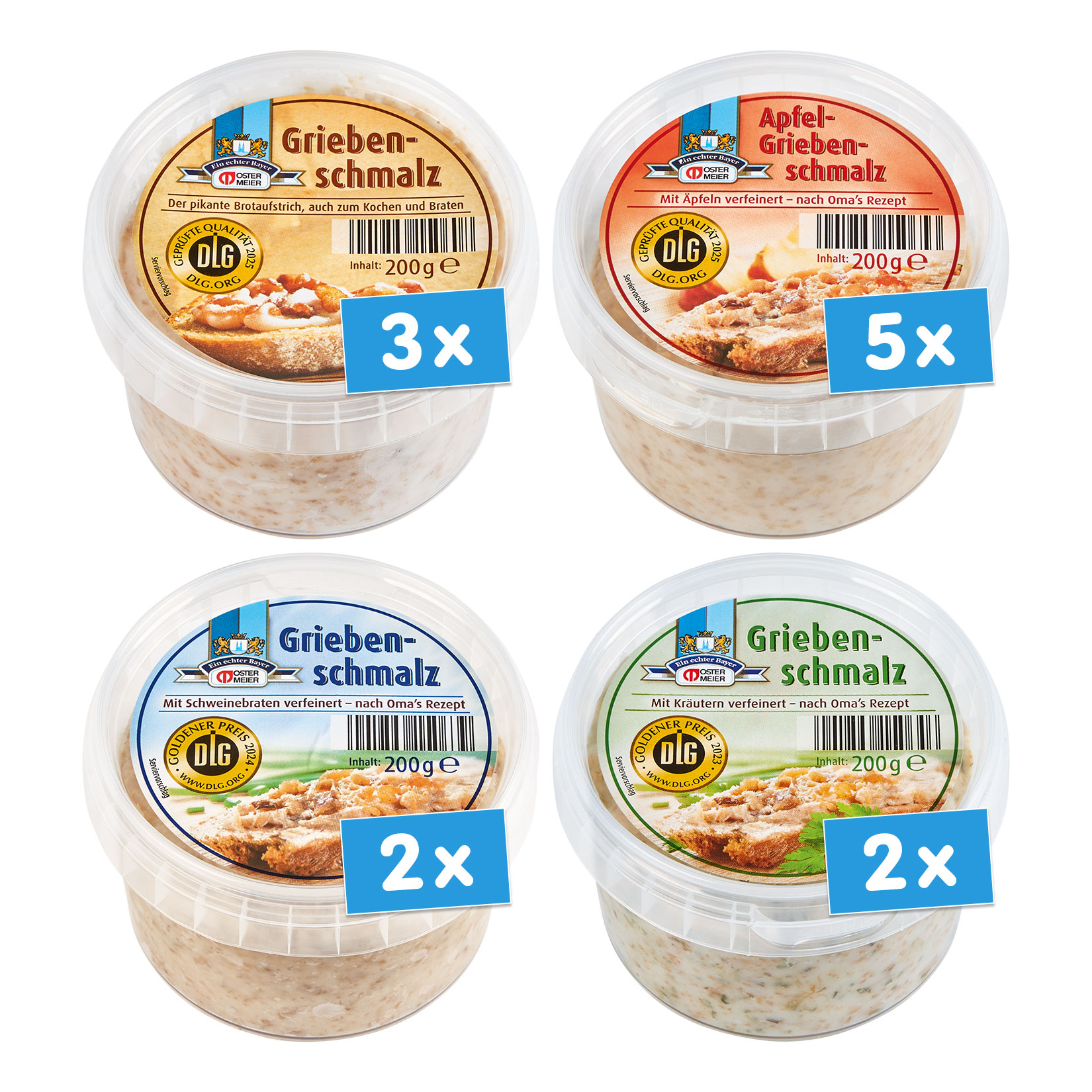Ponnath Hausmacher Griebenschmalz 200 g, verschiedene Sorten, 12 Pack - Bild 1