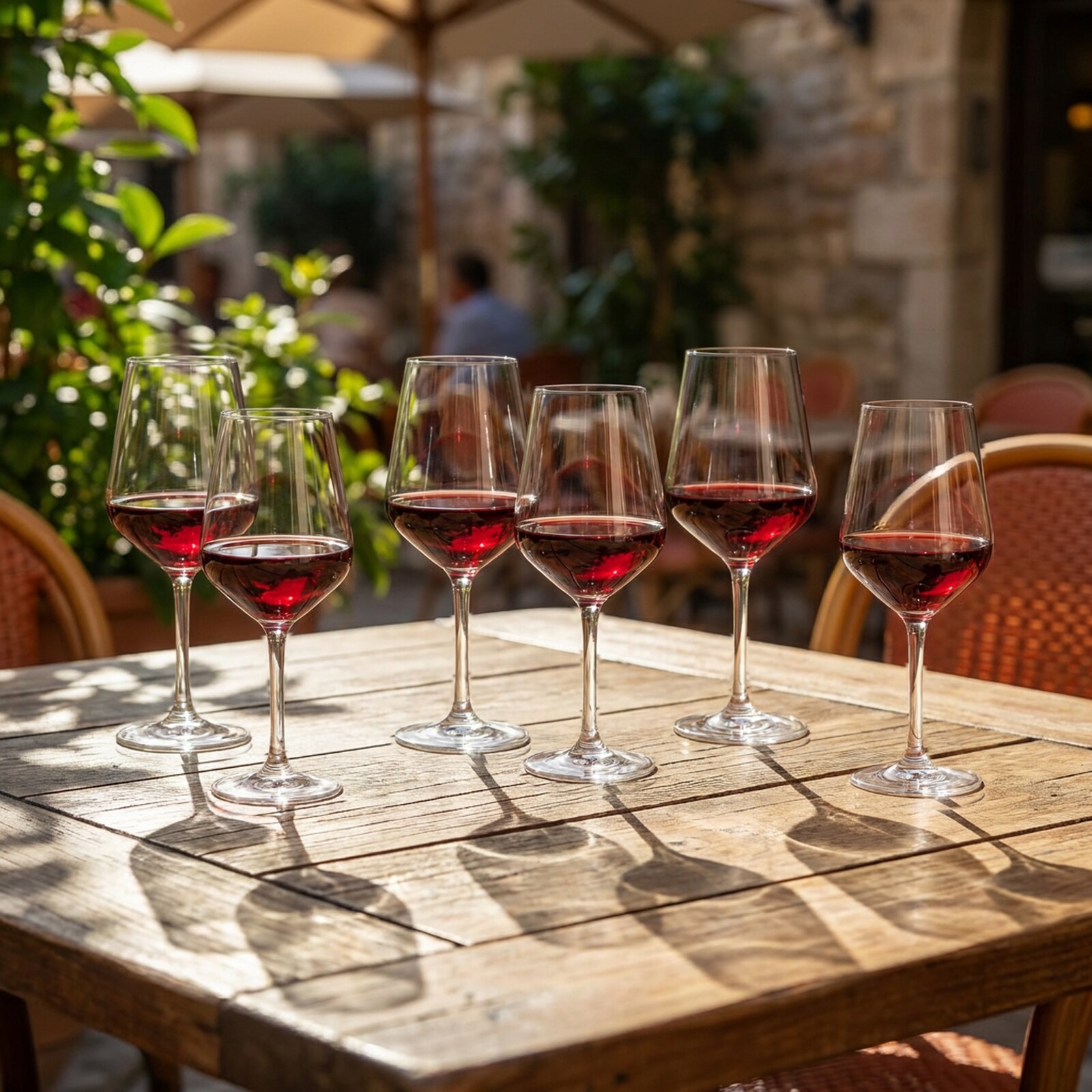 ECHTWERK Rotwein-Gläser 6er Set ca. 620 ml, Zeitlose Weingläser, Weinkelche, Robuste Gläser, spülmaschinenfest