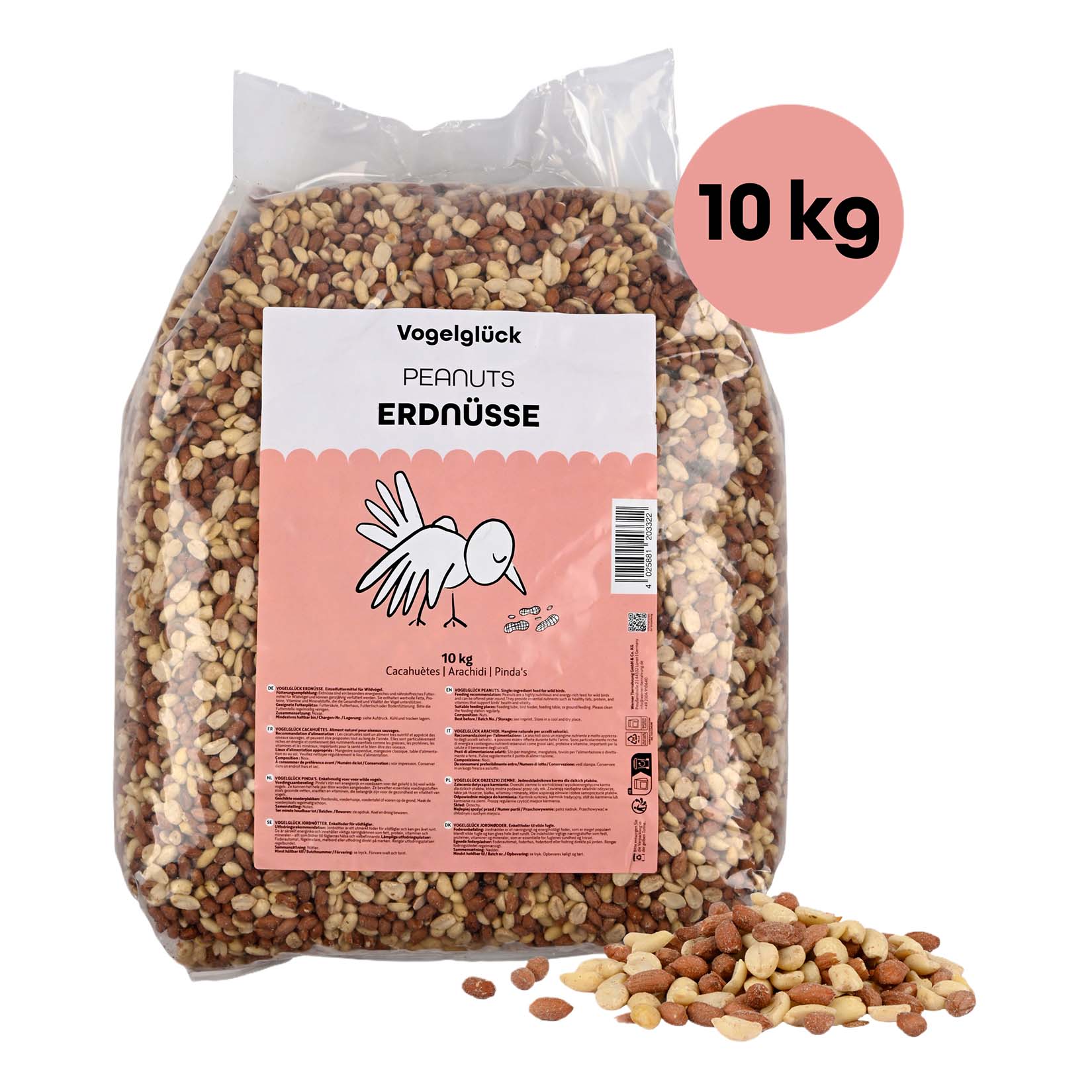 Vogelgl&uuml;ck Erdn&uuml;sse f&uuml;r Wildv&ouml;gel, 10 kg - Bild 1