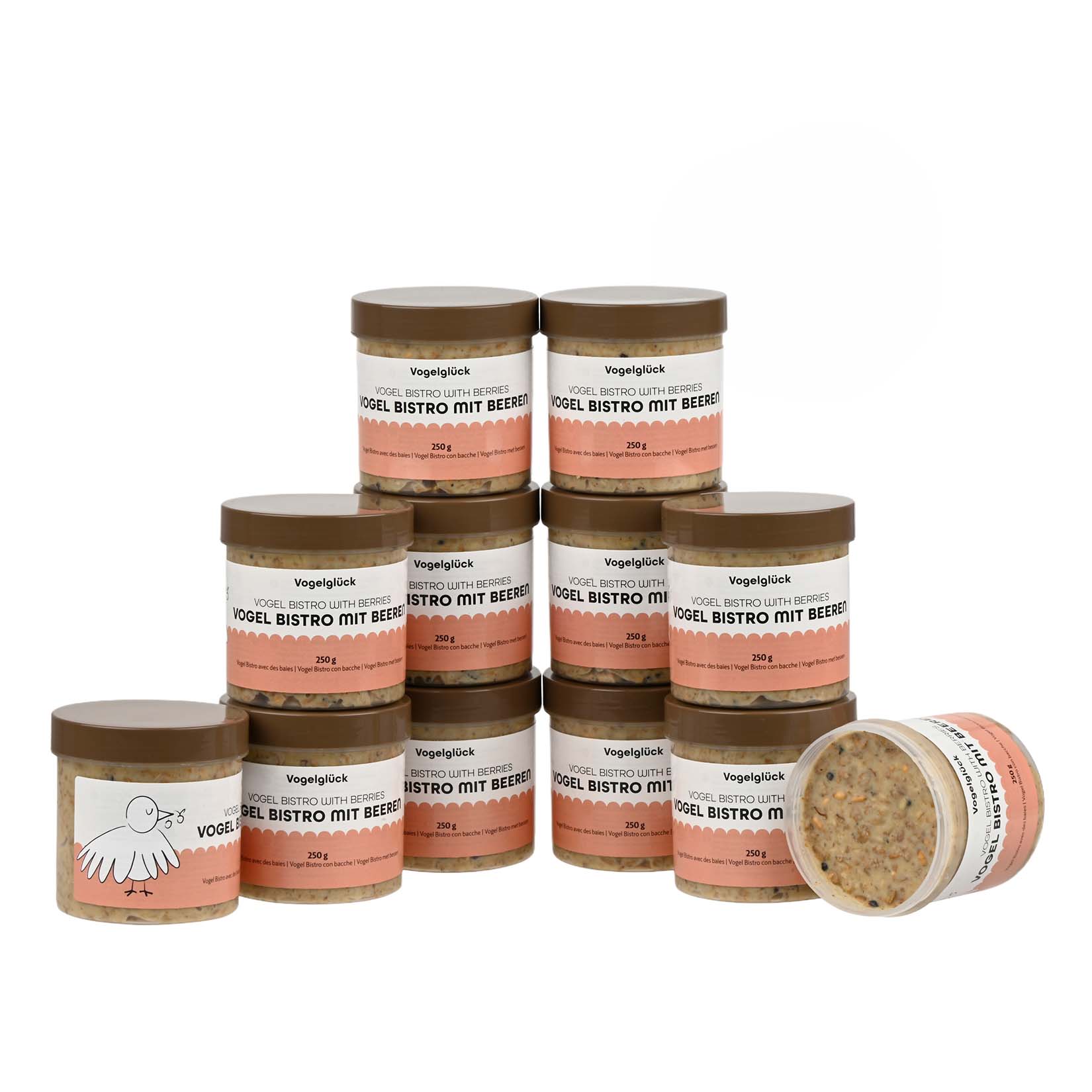 Vogelgl&uuml;ck Bistro Fr&uuml;chte und Beeren im Becher je 250 g, 12er Pack - Bild 1
