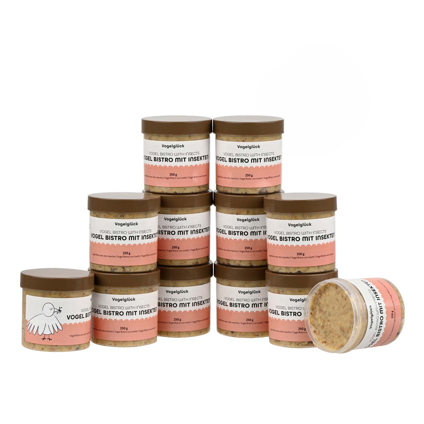 Vogelgl&uuml;ck Bistro Insekten im Becher 250 g, 12er Pack - Bild 1