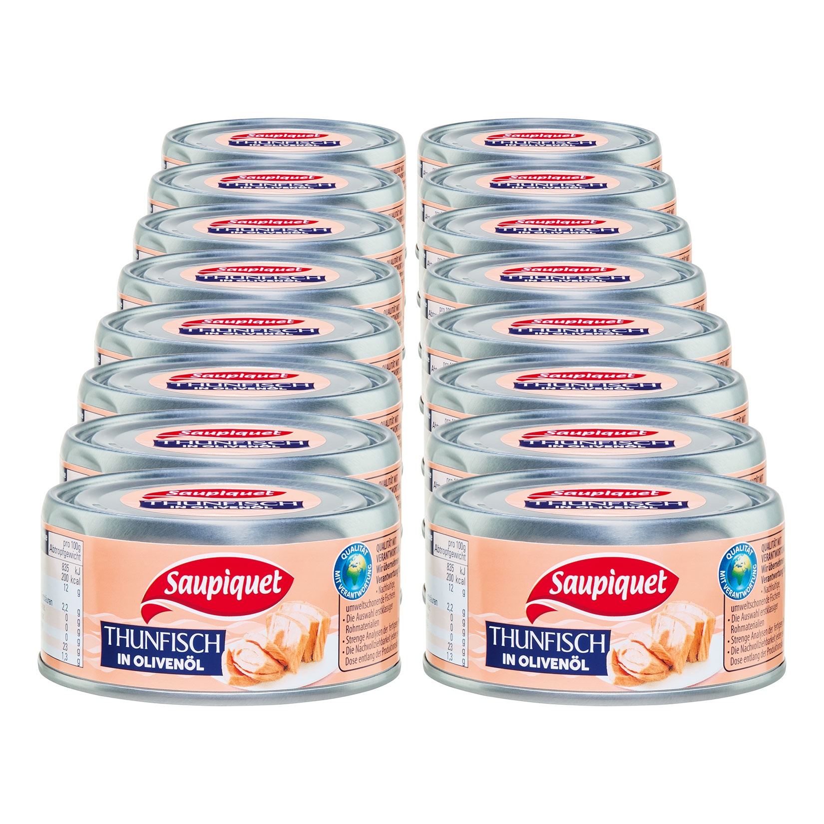Saupiquet Thunfisch in Oliven&ouml;l 185 g, 16er Pack - Bild 1