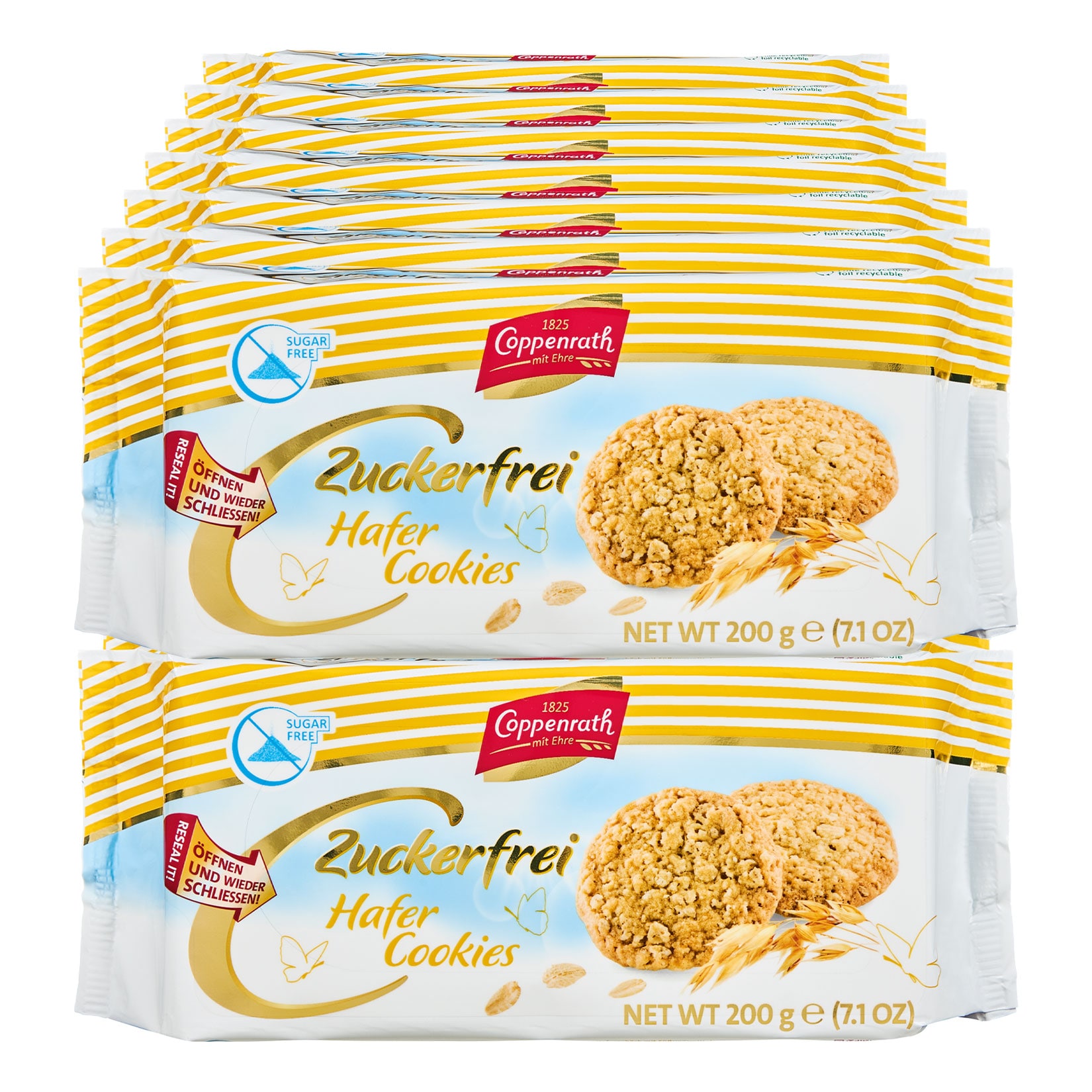 Coppenrath Hafer Cookies zuckerfrei 200 g, 14er Pack - Bild 1