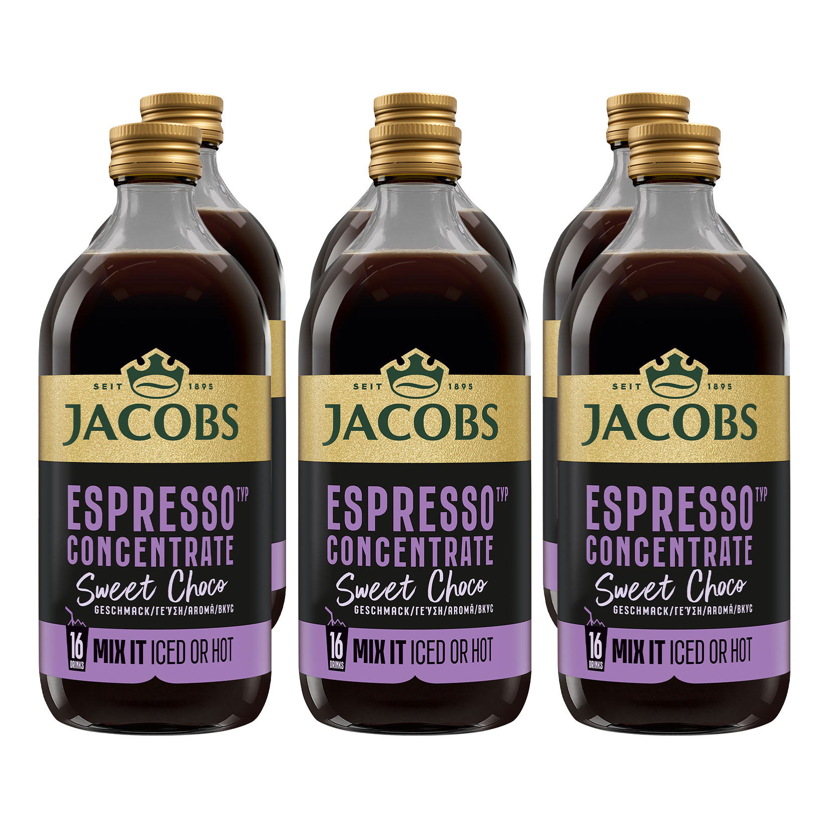 JACOBS Espresso Concentrate Sweet Choco 485 ml, 6er Pack - Bild 1