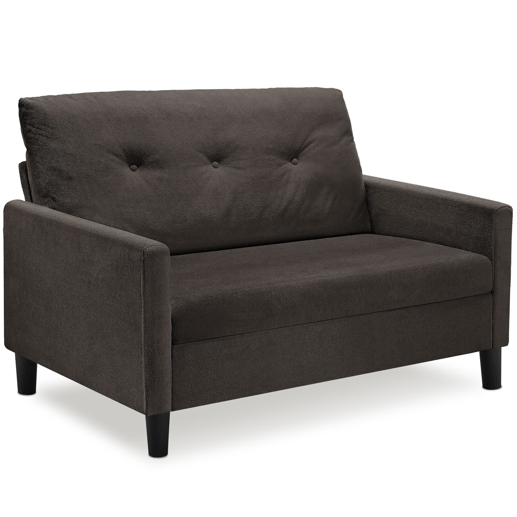 tectake® Sofa, 2-Sitzer, 300 kg belastbar, abnehmbare, waschbare Bezüge, 121,5 x 77 x 91 cm