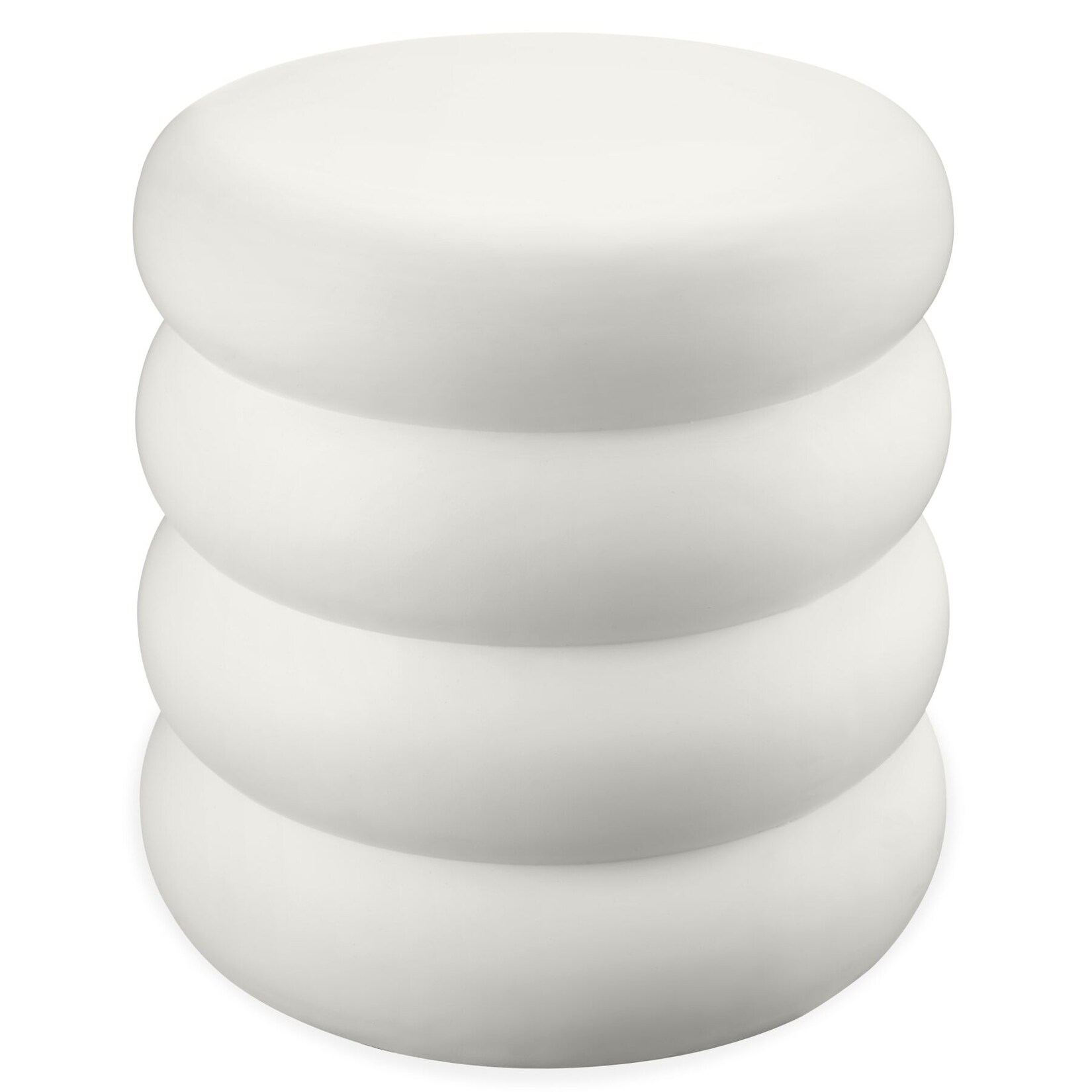 tectake® Beistelltisch, rund, im Chubby-Design, glatte Oberfläche mit mattem Finish, Ø 45 x 46 cm