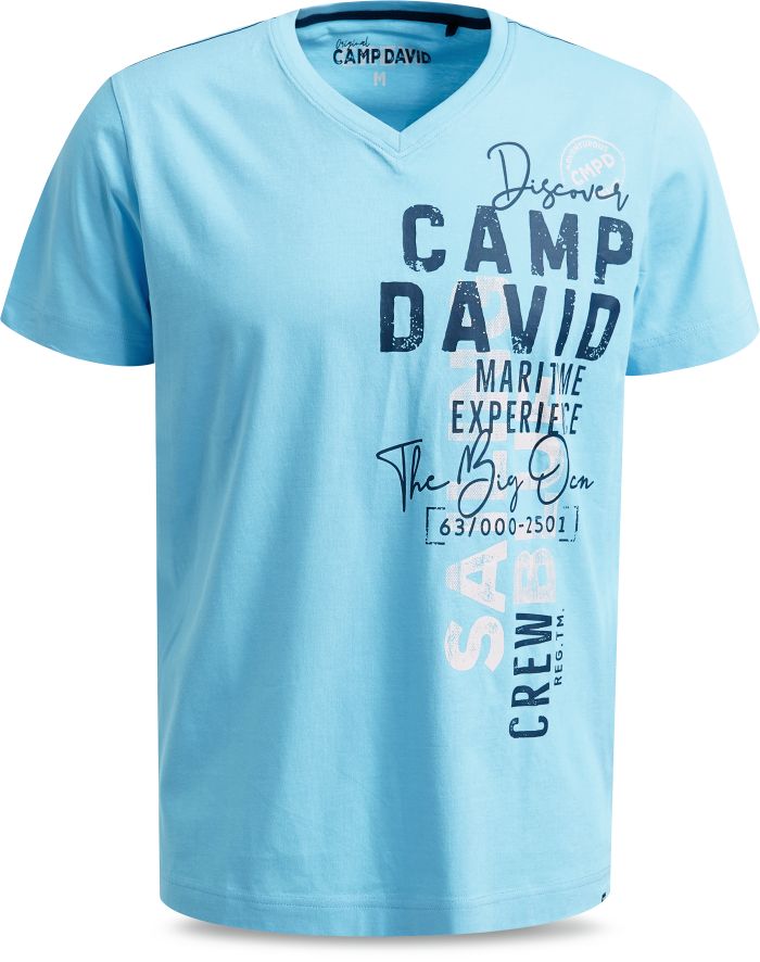 Camp David T-Shirt RH V neck Gr. XL blue - Bild 1