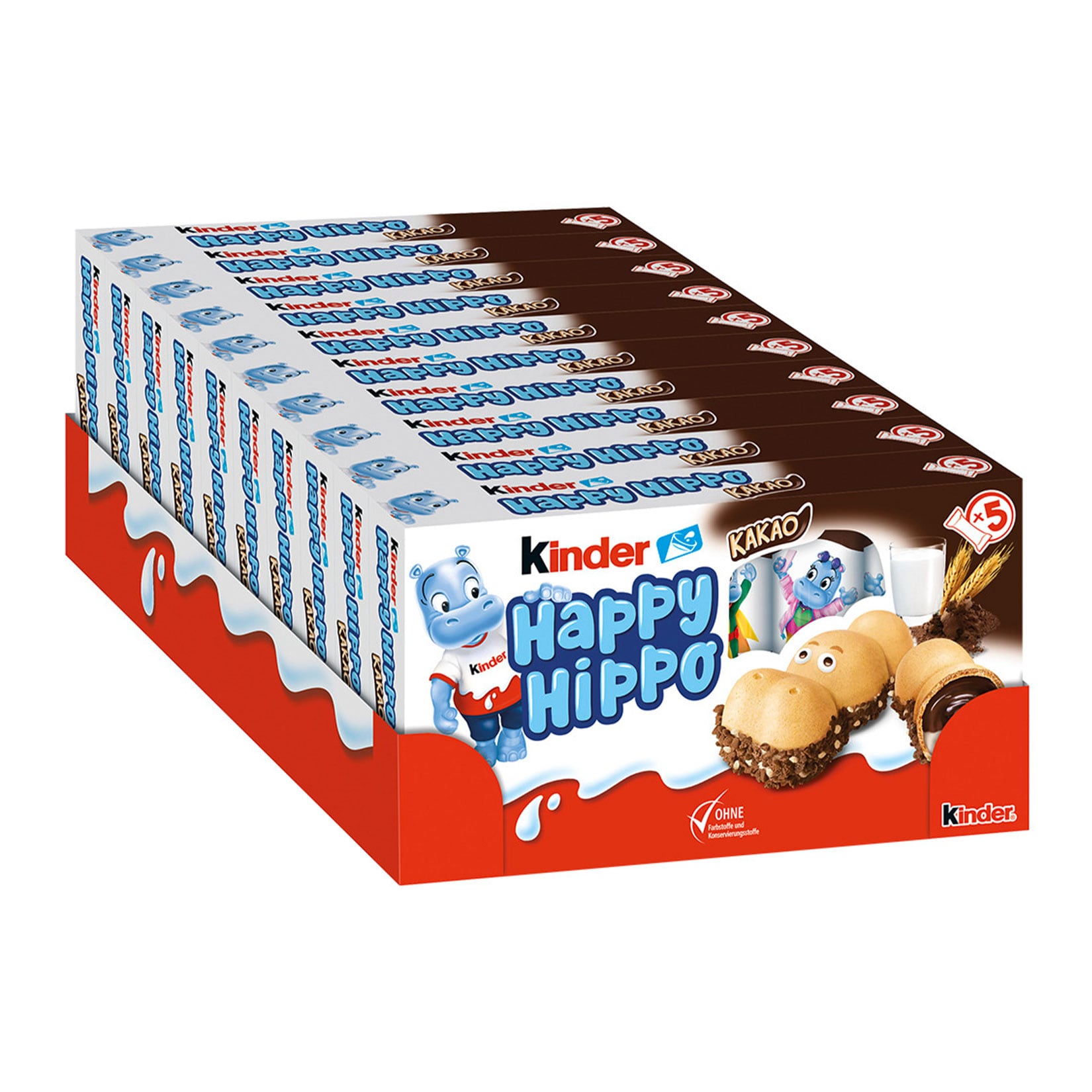 Kinder Happy Hippo Kakao 103,5 g 10er Pack - Bild 1
