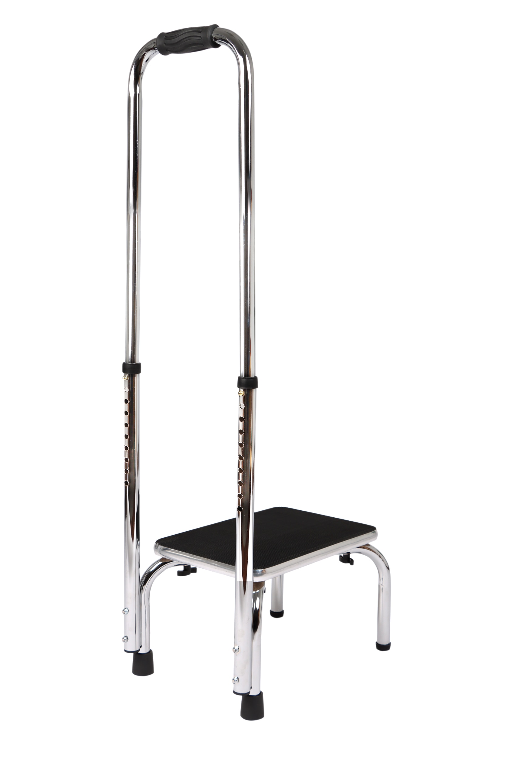 Vital Comfort Trittstufe mit h&ouml;henverstellbarem Haltegriff, chrom, 88 - 108 cm - Bild 1