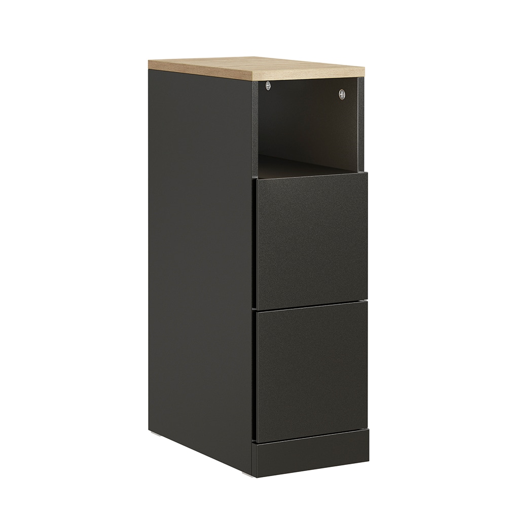 SoBuy Nachttisch 2 drawers Schwarz 35x20x60cm Modern - Bild 1