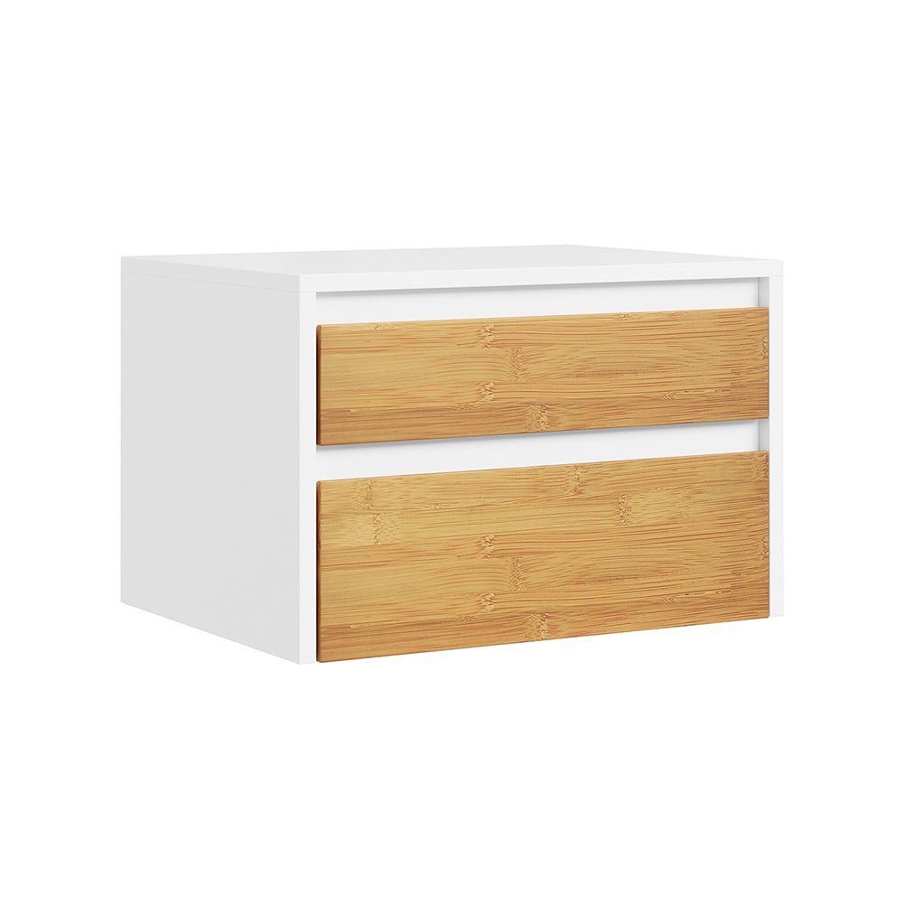 SoBuy Nachttisch mit 2 Schubladen Wei&szlig; 40x29x25cm Modern - Bild 1
