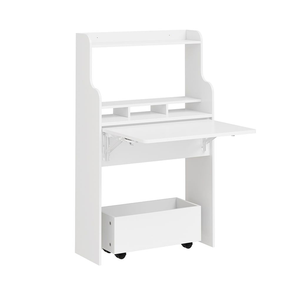 SoBuy Wandklapptisch mit 1 Schublade Wei&szlig; 61x25x100cm Modern - Bild 1