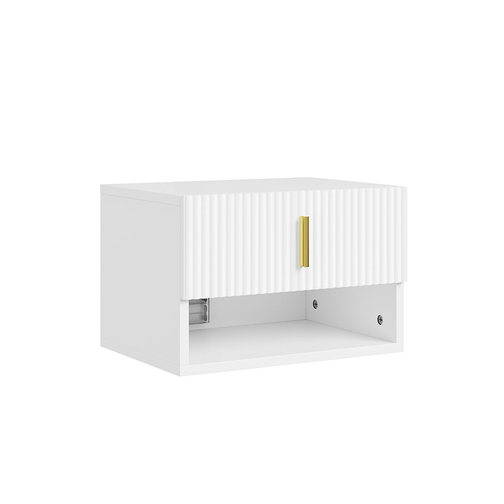 SoBuy Nachttisch 1 Schublade Wei&szlig; 40x30x26cm Modern - Bild 1