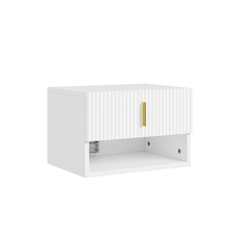 SoBuy Nachttisch 1 Schublade Weiß 40x30x26cm Modern