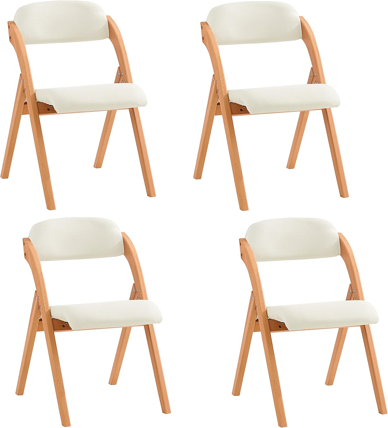 SoBuy Klappstuhl 4er Set Wei&szlig; 41,5x47,5x77cm Nordisch - Bild 1