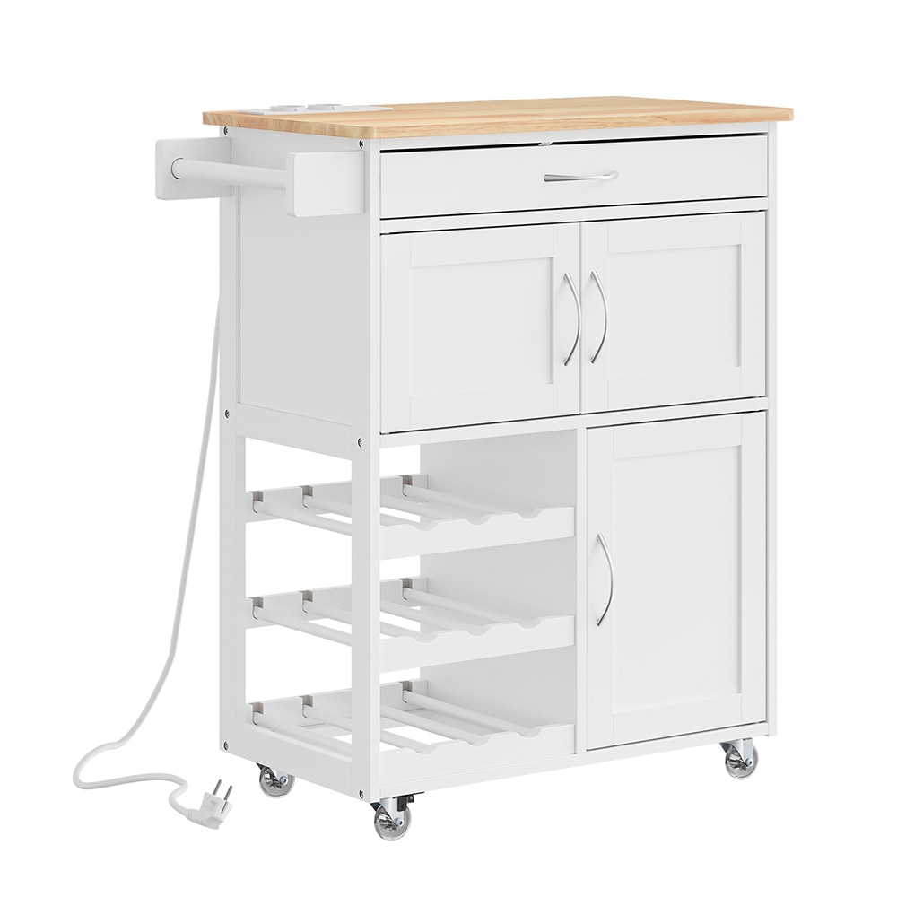 SoBuy K&uuml;chenwagen mit 1 Schublade Wei&szlig; 75x37x87cm Modern - Bild 1