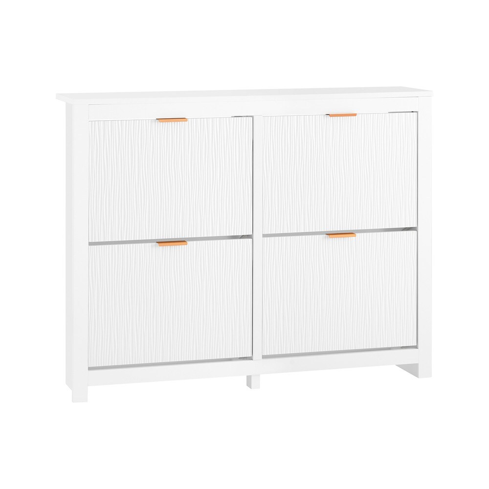 SoBuy Schuhschrank 4 T&uuml;ren Wei&szlig; 104x23x82cm Modern - Bild 1