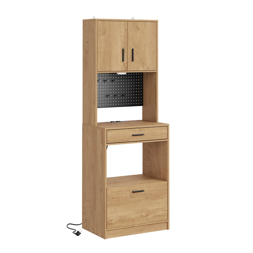 SoBuy Hochschrank mit 2 Schubladen 60x40x170cm Modern