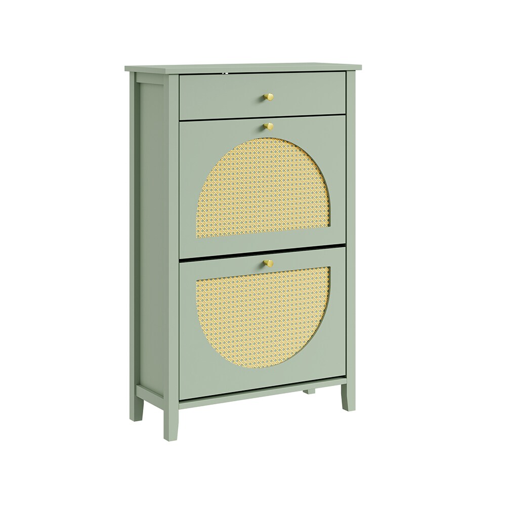 SoBuy Schuhschrank, Schuhkipper, Schuhregal mit 1 Schublade Gr&uuml;n 62x25x97cm Modern - Bild 1