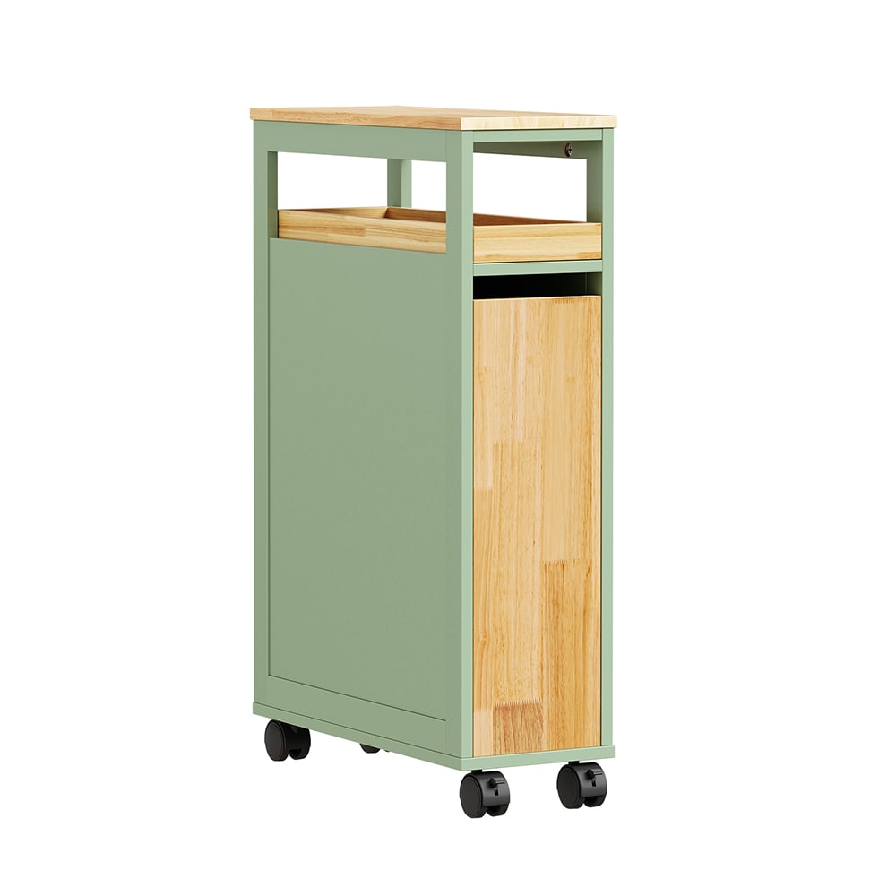 SoBuy Rollwagen, Aufbewahrungswagen, Schmalregal 1 drawerRollwagenAufbewahrungswagenAufbewahrungswagenRollwagen1 drawermit 1 Schublade Gr&uuml;n 50x20x79cm Modern - Bild 1