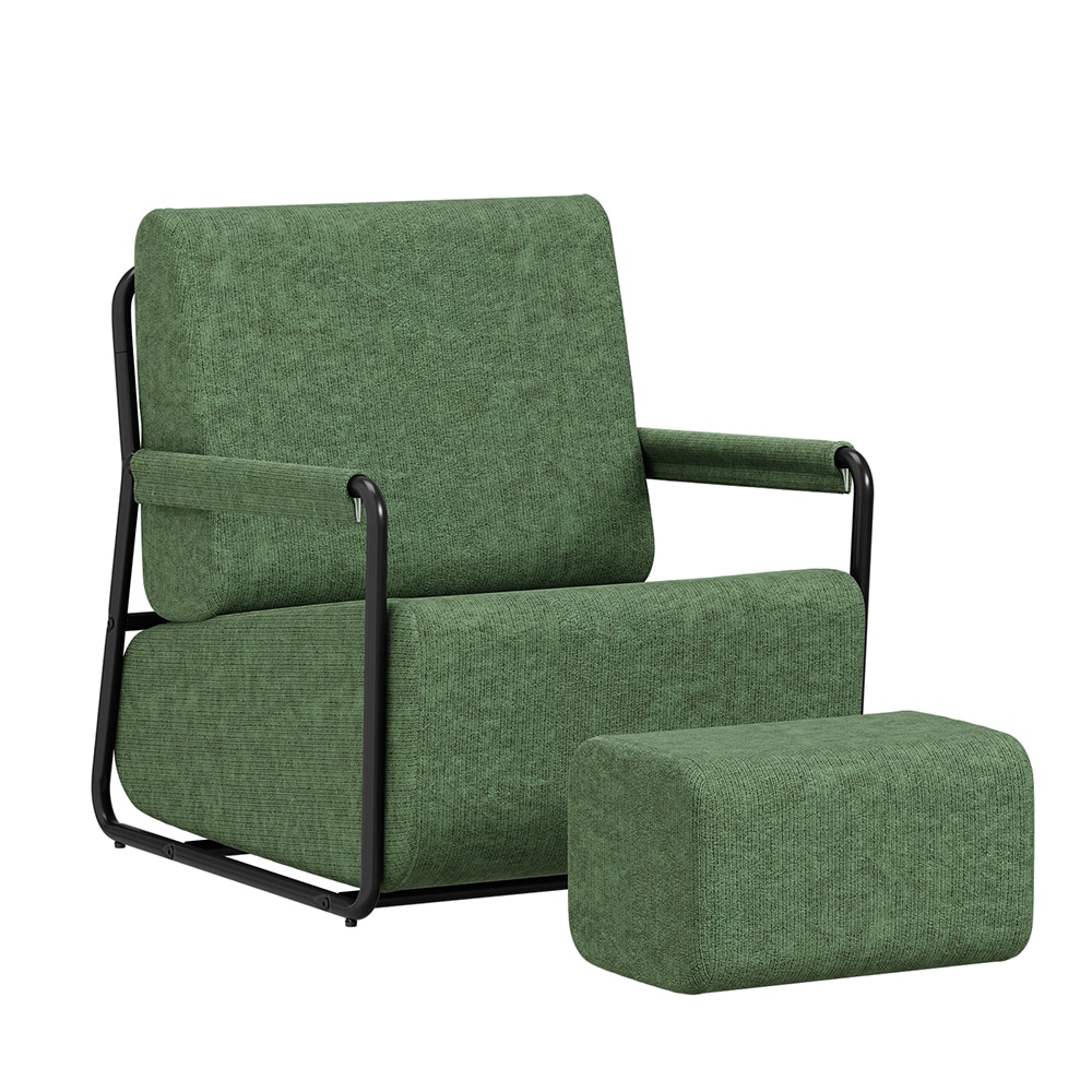 SoBuy Sessel, Liegesessel, Relaxsessel mit Schlaffunktion Dunkelgr&uuml;n 59x74x78cm Modern - Bild 1