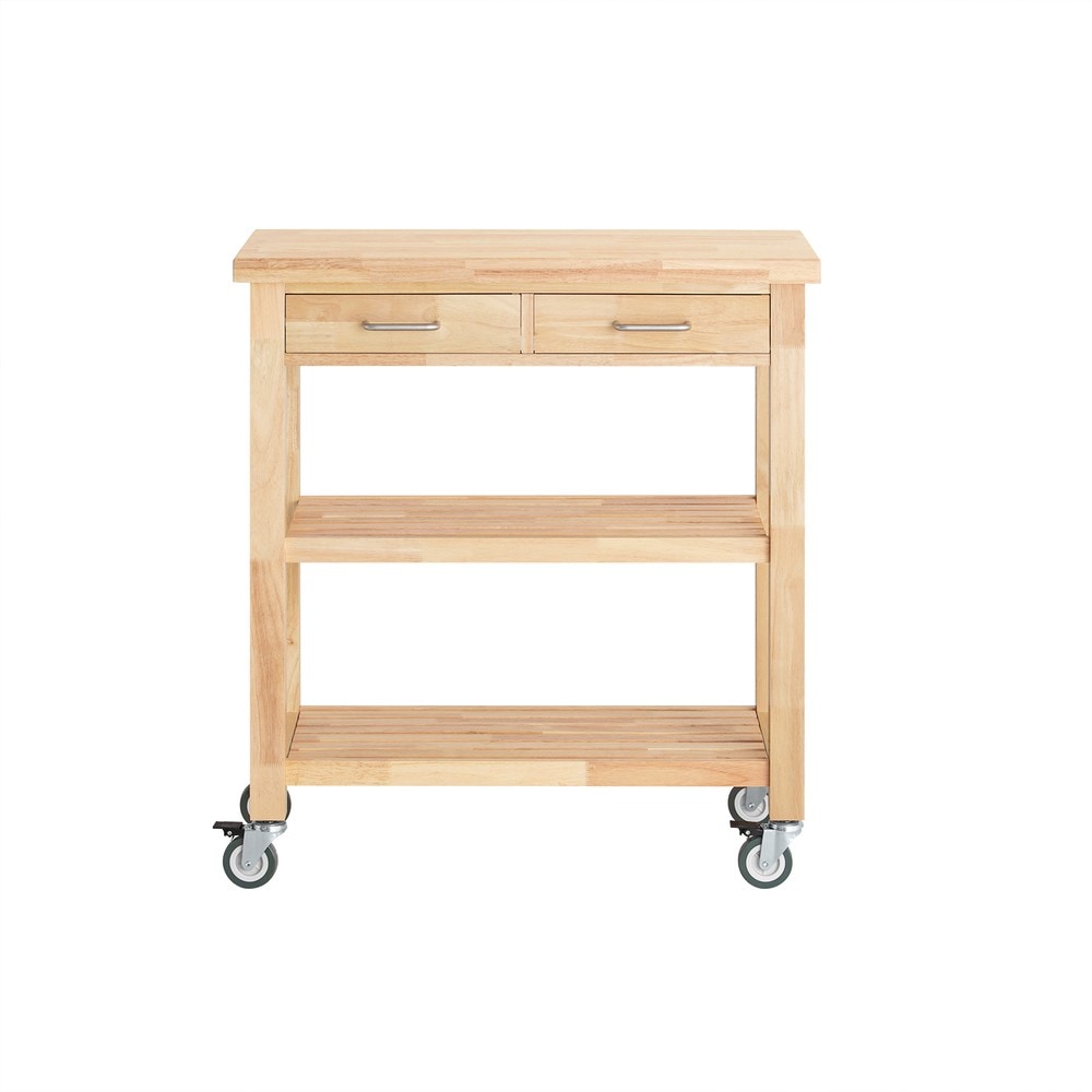 SoBuy K&uuml;cheninsel mit 2 Schubladen Natur 80x40x90cm Funktional - Bild 1