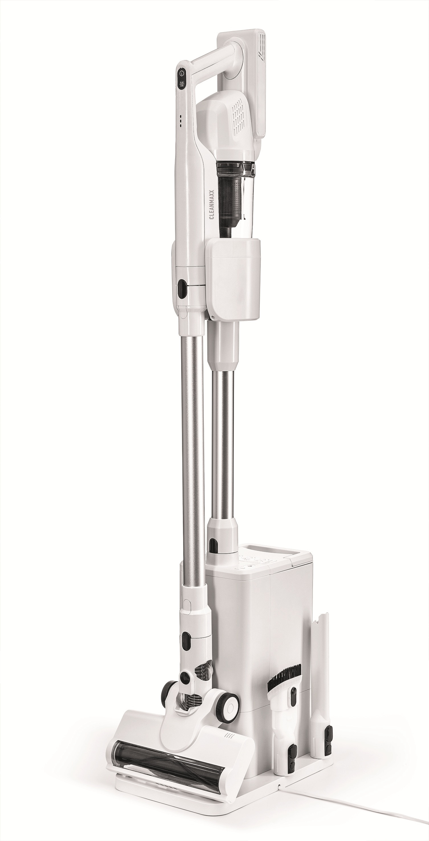 CLEANmaxx Akku-Zyklon-Staubsauger 22,2V wei&szlig; mit Absaugstation - Bild 1
