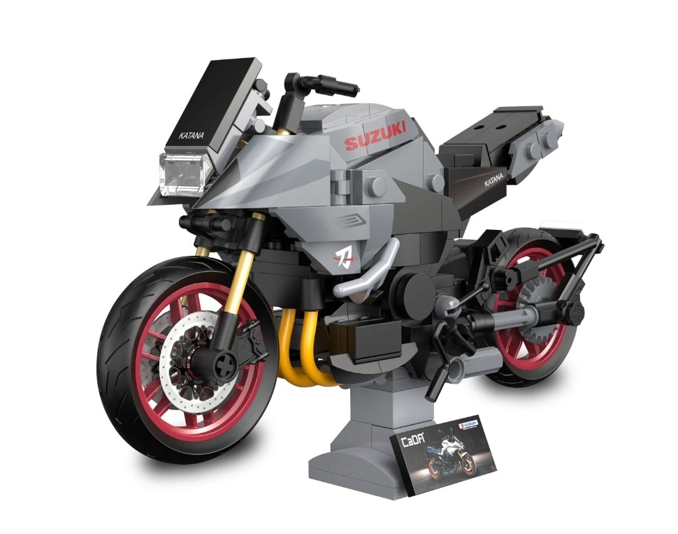 JAMARA-402923 CaDA Suzuki Katana 1:12 grau Bricks - Bild 1