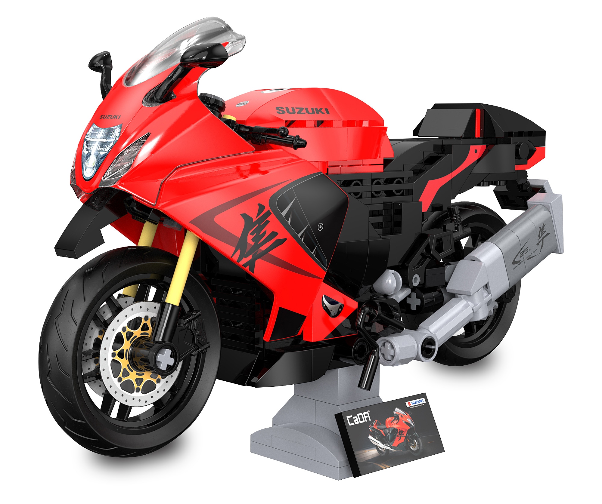 JAMARA-402927 CaDA Suzuki Hayabusa 1:12 rot Bricks - Bild 1