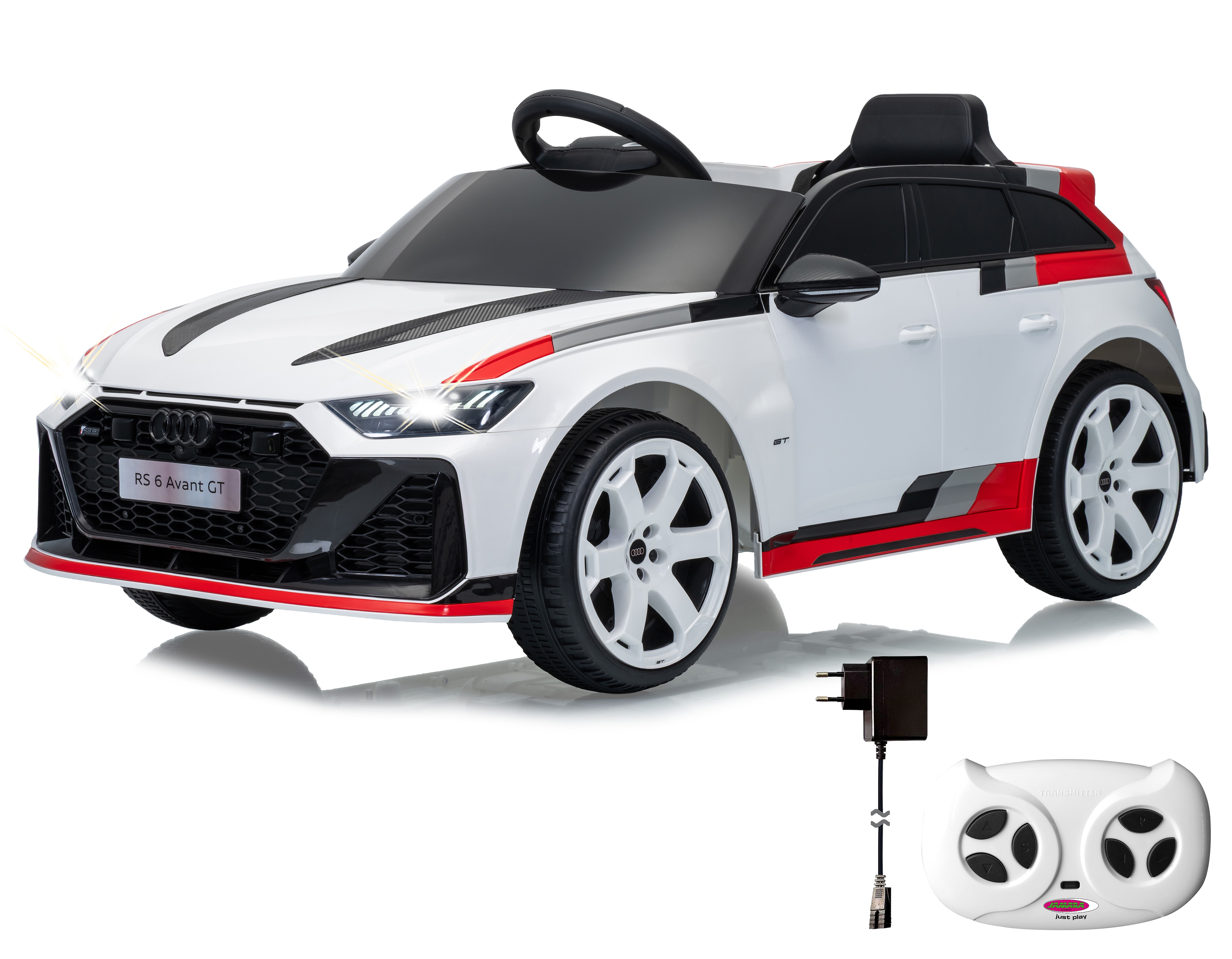 JAMARA-461896 Ride-on Audi RS 6 Avant GT wei&szlig; 2,4GHz Li-Power 12.6 - Bild 1