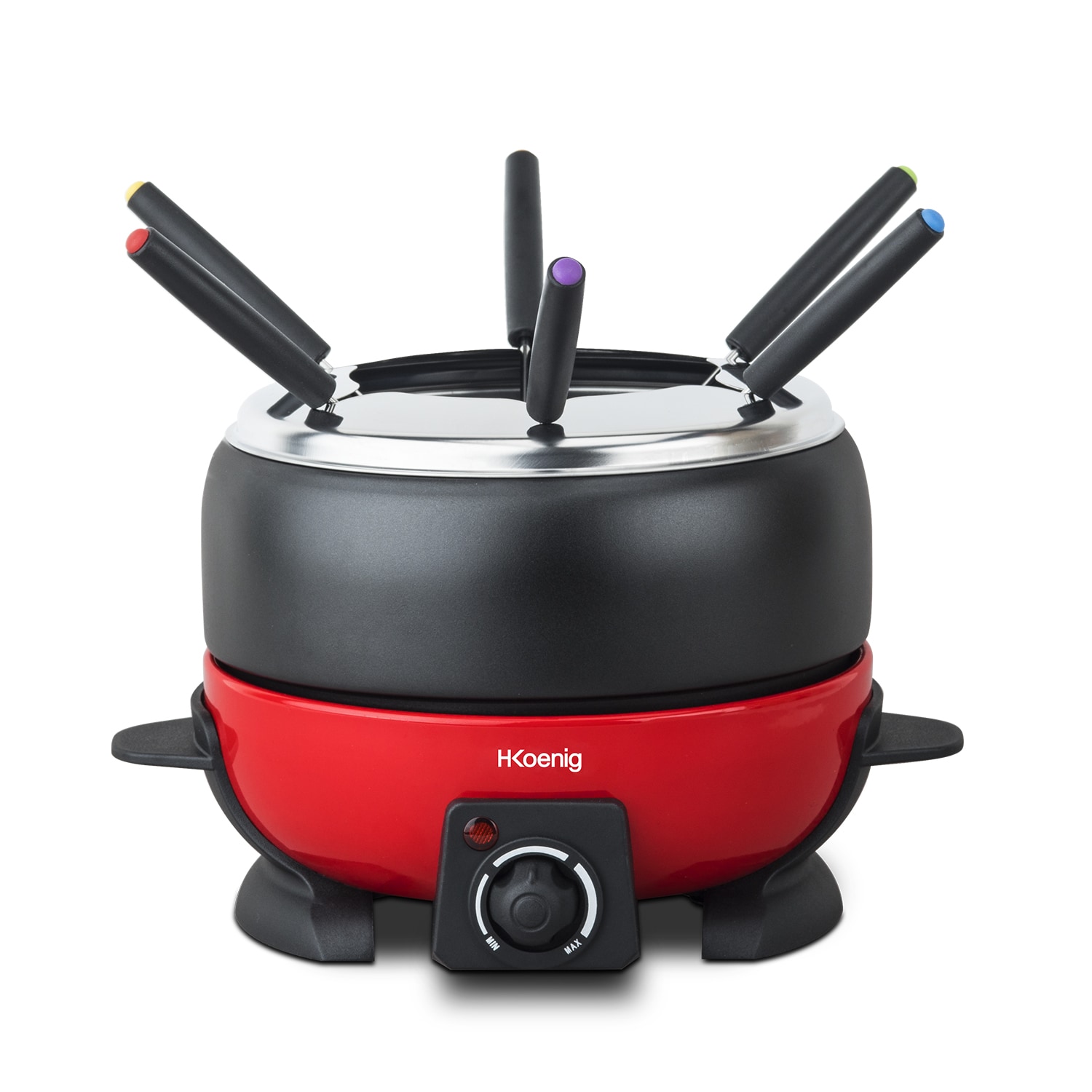 H.Koenig ALP1800 elektrisches Fondue Set / 6 Personen / 6 Fonduegabeln / Temperatur 25&deg;C bis 190&deg;C / 2 L / Antihaftbeschichtung - Bild 1