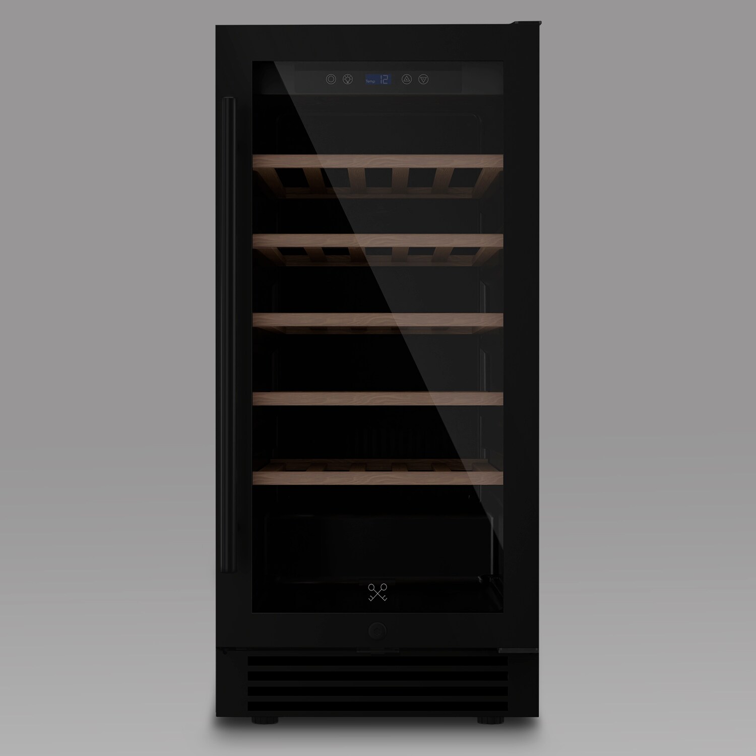 Les Petits Champs Unterbau-Weink&uuml;hlschrank 32 Flaschen CAVCEB32 Black Edition, Kapazit&auml;t 82 L, Elegantes Design aus Edelstahl, Anti-UV, LED - Bild 1