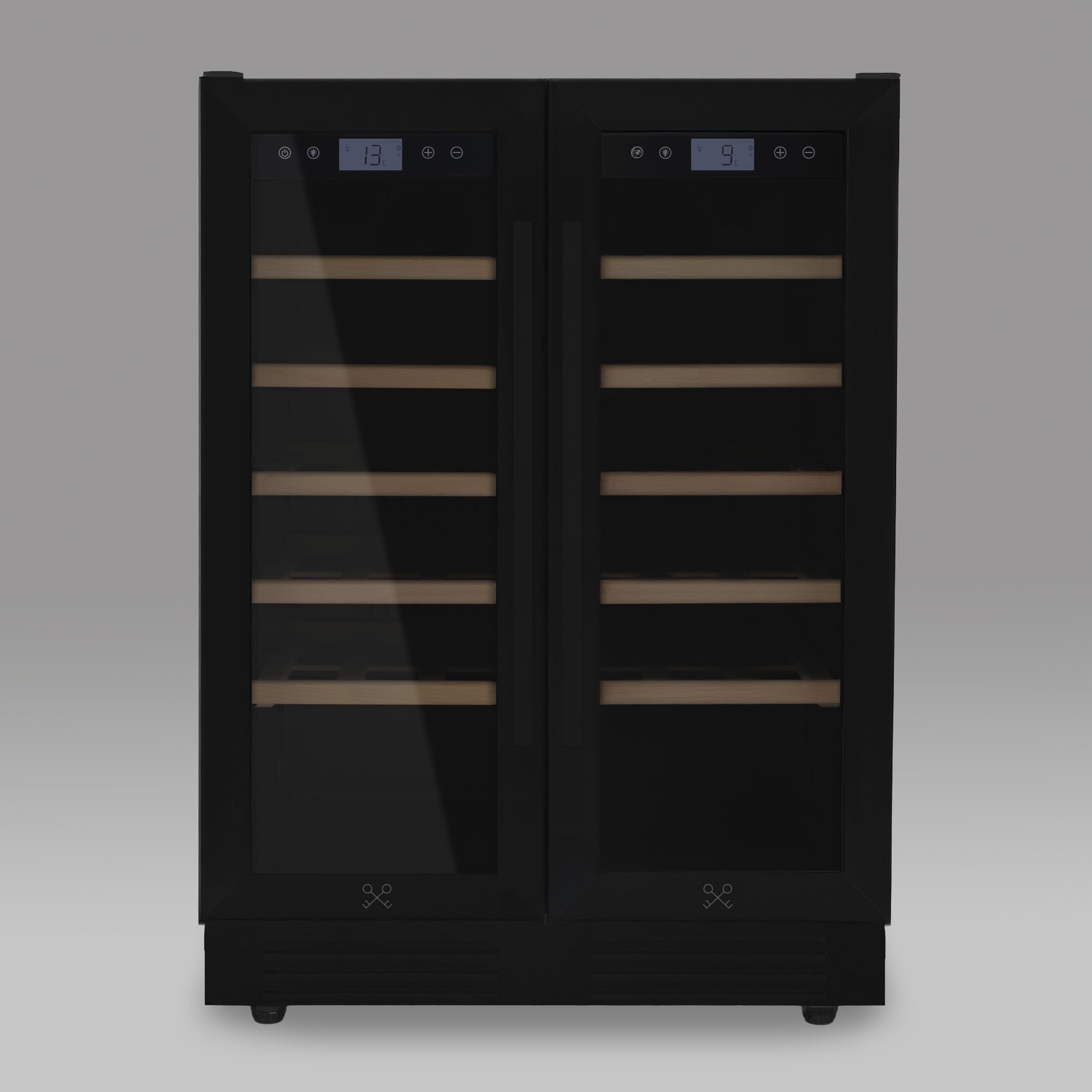 Les Petits Champs Einbau-Weink&uuml;hlschrank 42 Flaschen CAVCEDB42 Black Edition, Kapazit&auml;t 126L, 2 Temperaturzonen, von 5&deg;C bis 20&deg;C, Anti-UV, LED - Bild 1