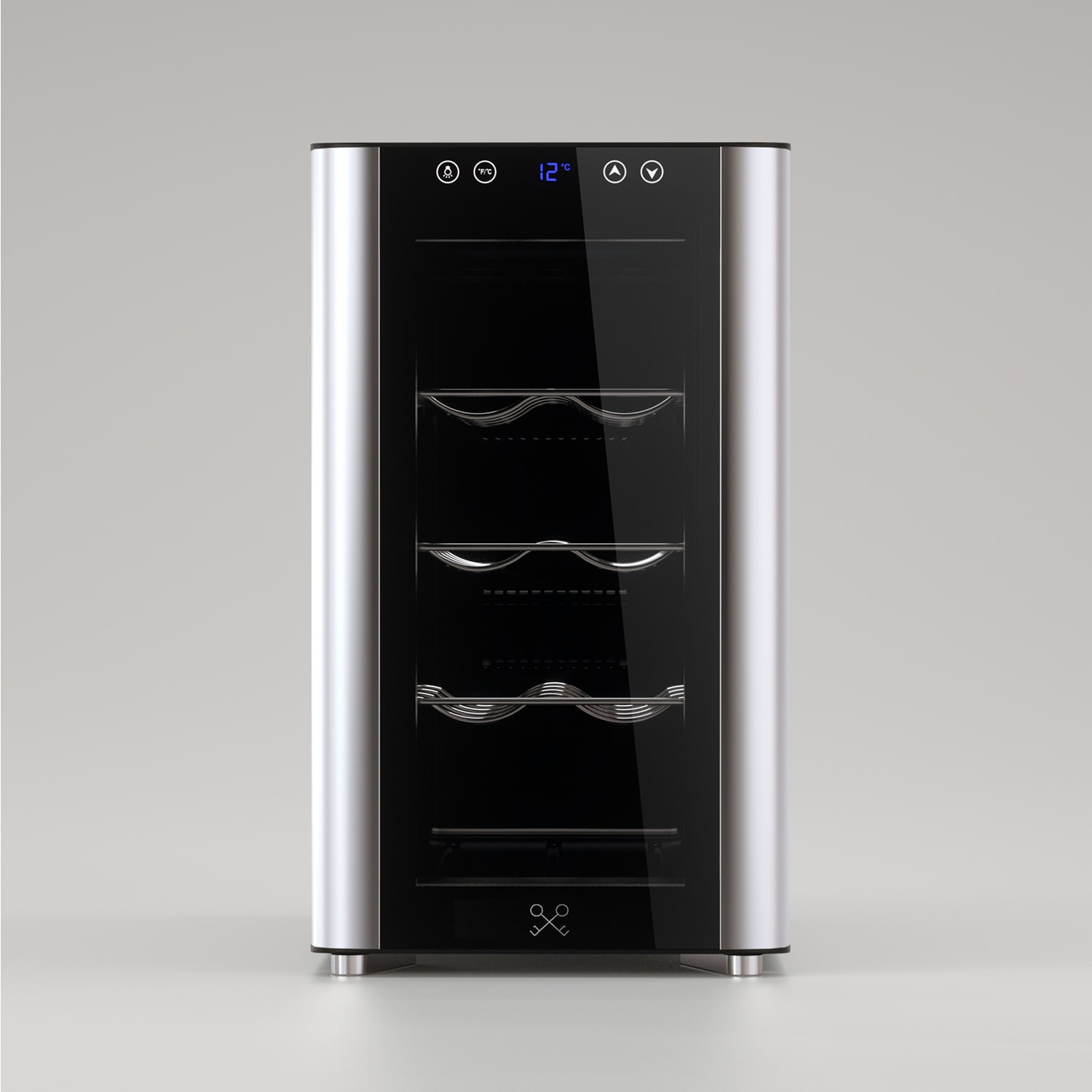 Les Petits Champs Weink&uuml;hlschrank CAVS8 / 8 Flaschen / 11&deg;C bis 18&deg;C / Digitales Bedienfeld / Leise / 3 Metallregale - Bild 1