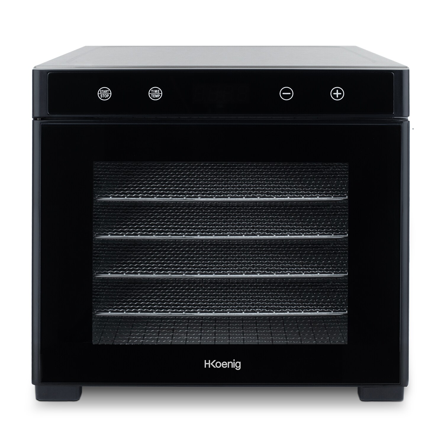H.Koenig DSY900 Dörrgerät, Obst, Gemüse, Kräuter, 6 herausnehmbare Trocknerplatten, variable Thermostat von 35 ° bis 75 °C, Touchscreen, …