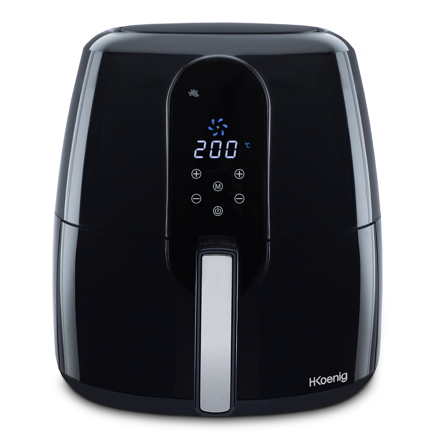 H.Koenig Air Fryer FRY820 Fritteuse ohne Öl, 5,5L, 7 programme, einstellbar von 80 °C bis 200 °C, screen, herausnehmbarer Korb, spül, 1800 W