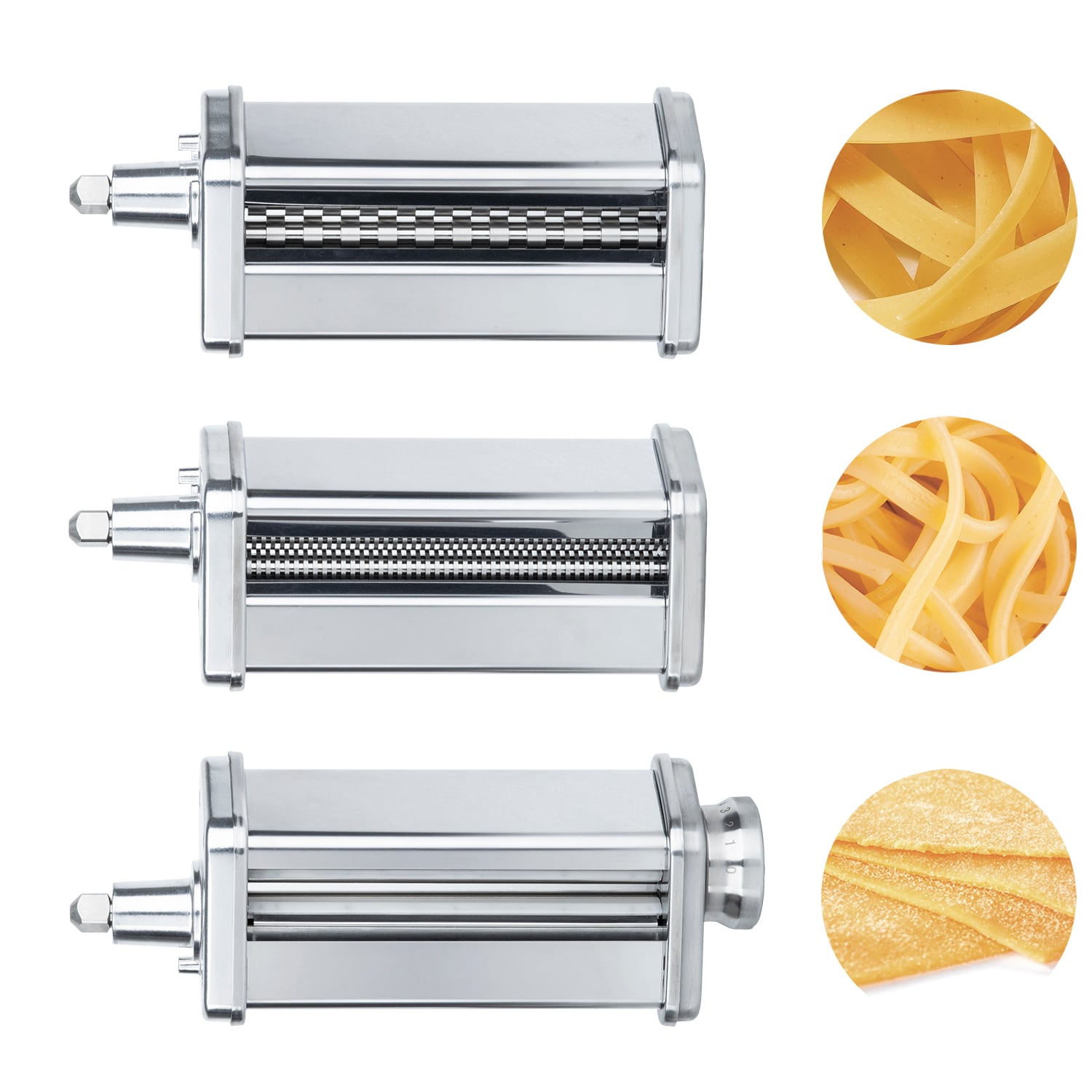 H.Koenig Zubeh&ouml;r KM3 Nudelmaschine f&uuml;r professionelle Knetmaschine KM120/KM124/KM126/KM128, Laminoire f&uuml;r frische Pasta, Spaghetti, Tagliatelle - Bild 1