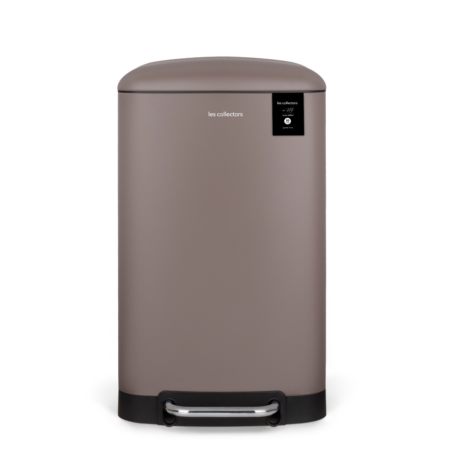 Les Collectors Tret-Mülleimer N°719 / Edelstahl / taupe / 30 L / herausnehmbarer Inneneimer/ rechteckig
