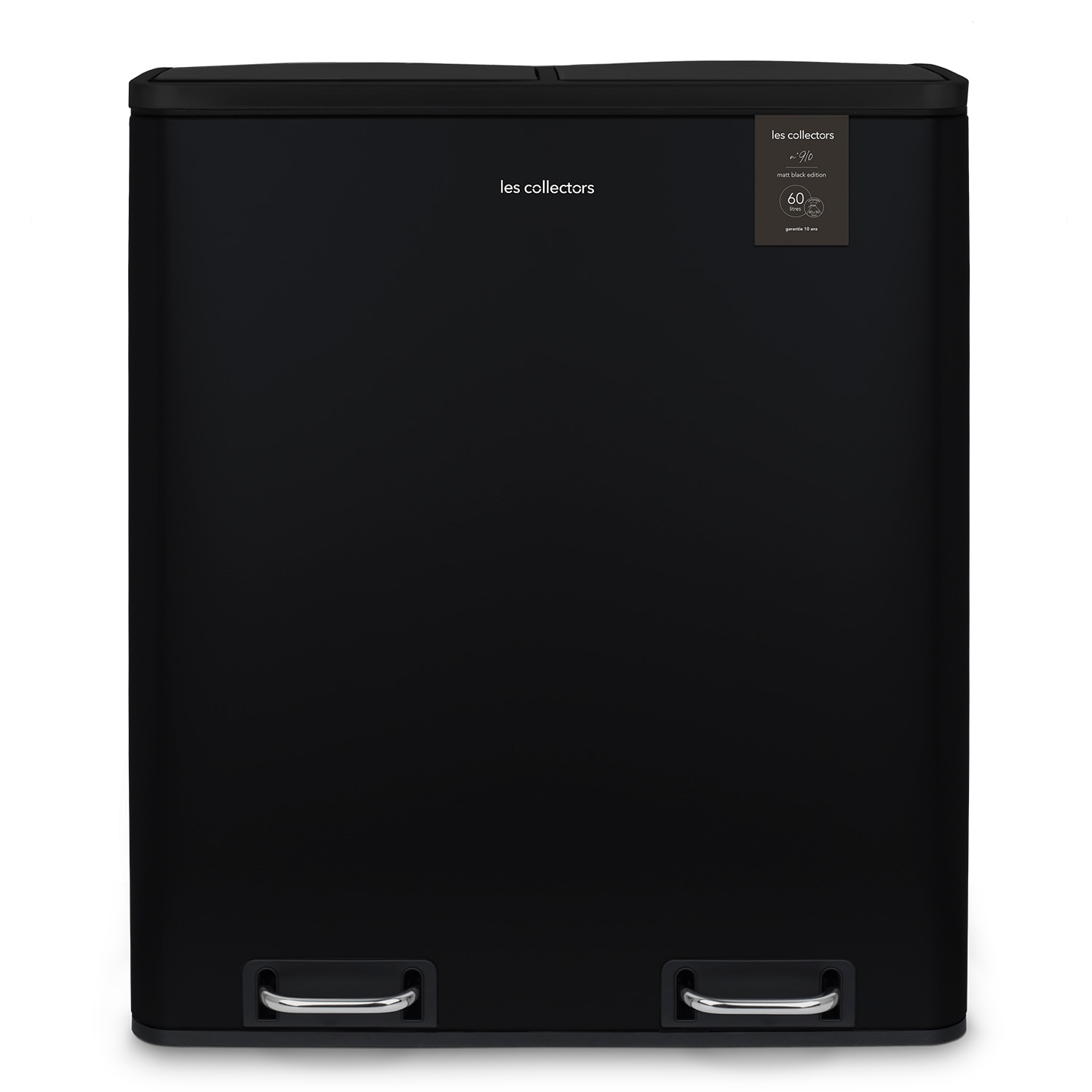 Les Collectors N°910 Mülleimer, 2 Körbe, 30 l, Schwarz matt