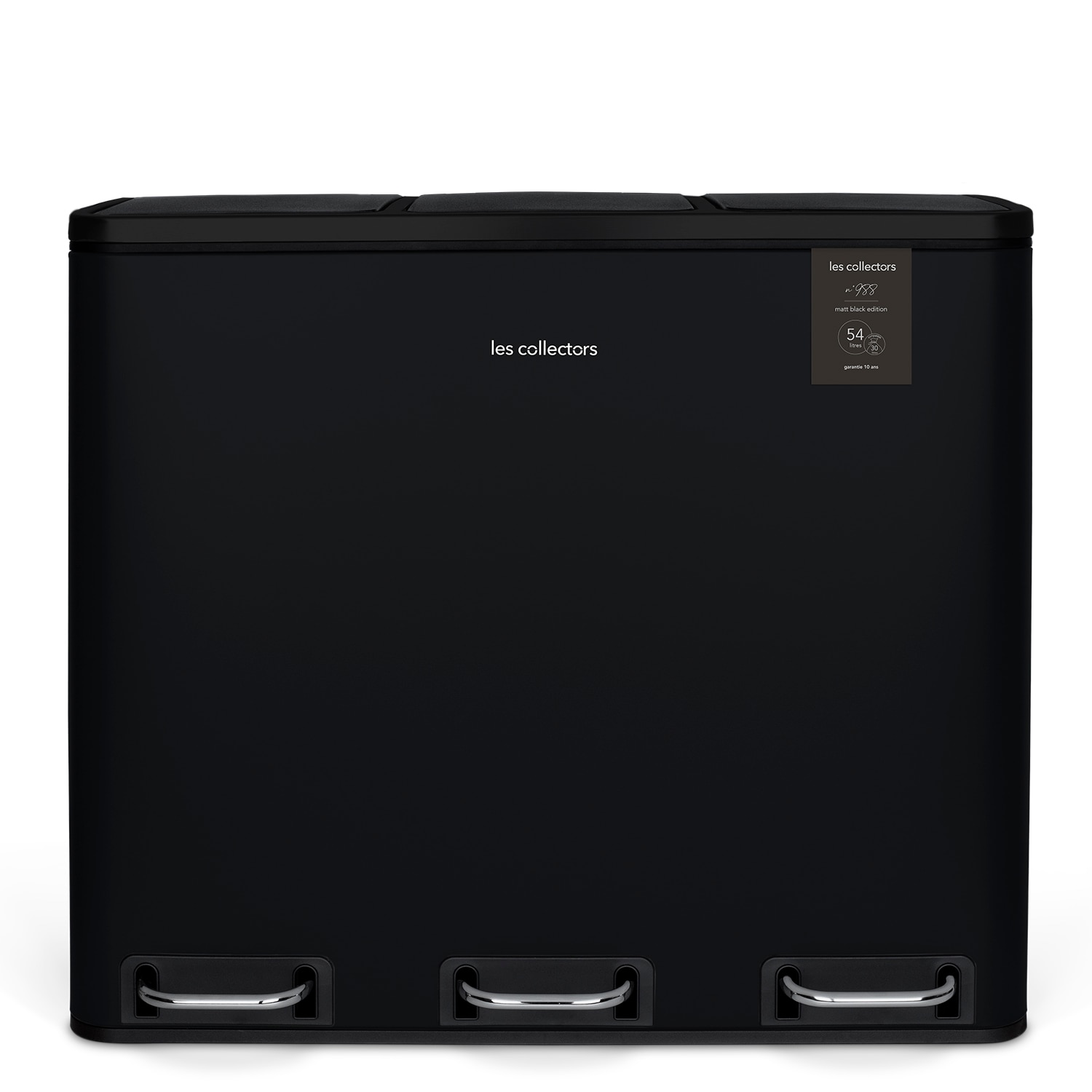 Les Collectors Treteimer N°988 54 L Kapazität, 3 Fächer 18 L, Schwarz