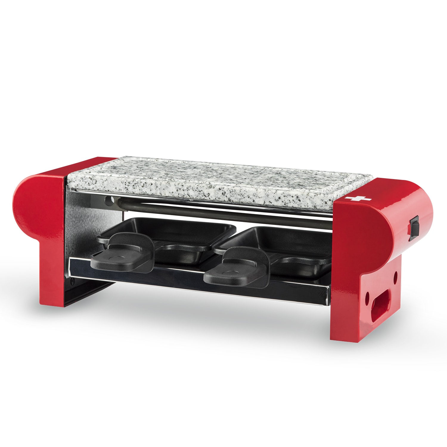H.Koenig RP2 Raclette-Ger&auml;t / 2 Personen / mit Steingrill / 350 W / Rot - Bild 1