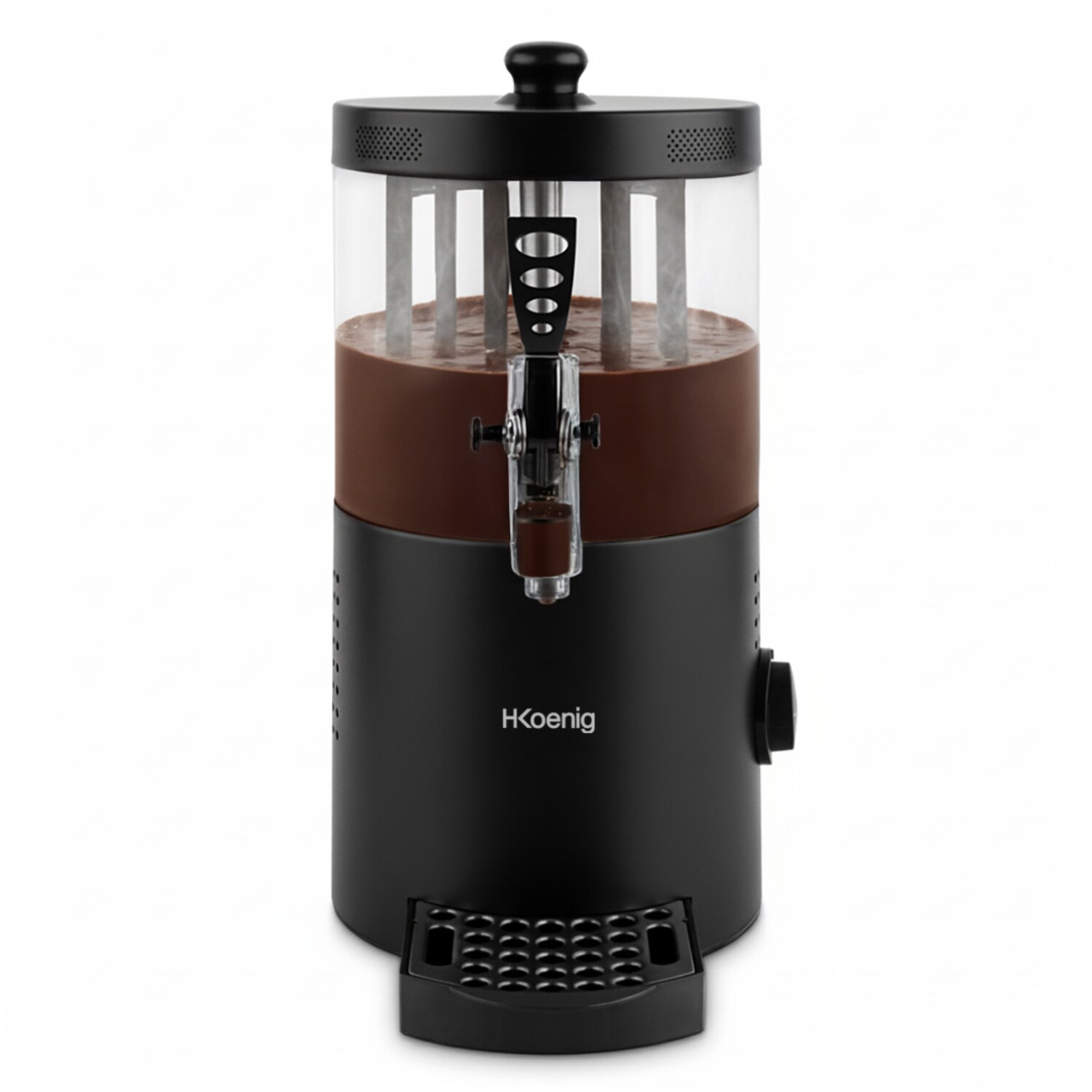 H. Koenig Heiße Schokolade Spender SHK802 / Edelstahl / 3 L / Schwarz / bis zu 90°C / 1200 W