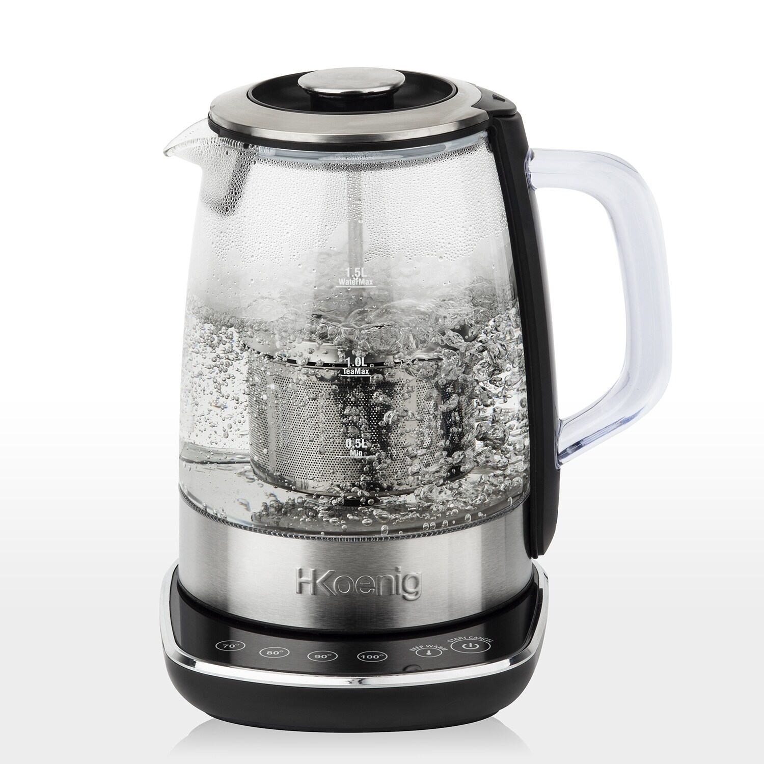 Instant T Teekanne / Elektrischer Glas-Wasserkocher TI600 / mit Edelstahl-Teefilter
