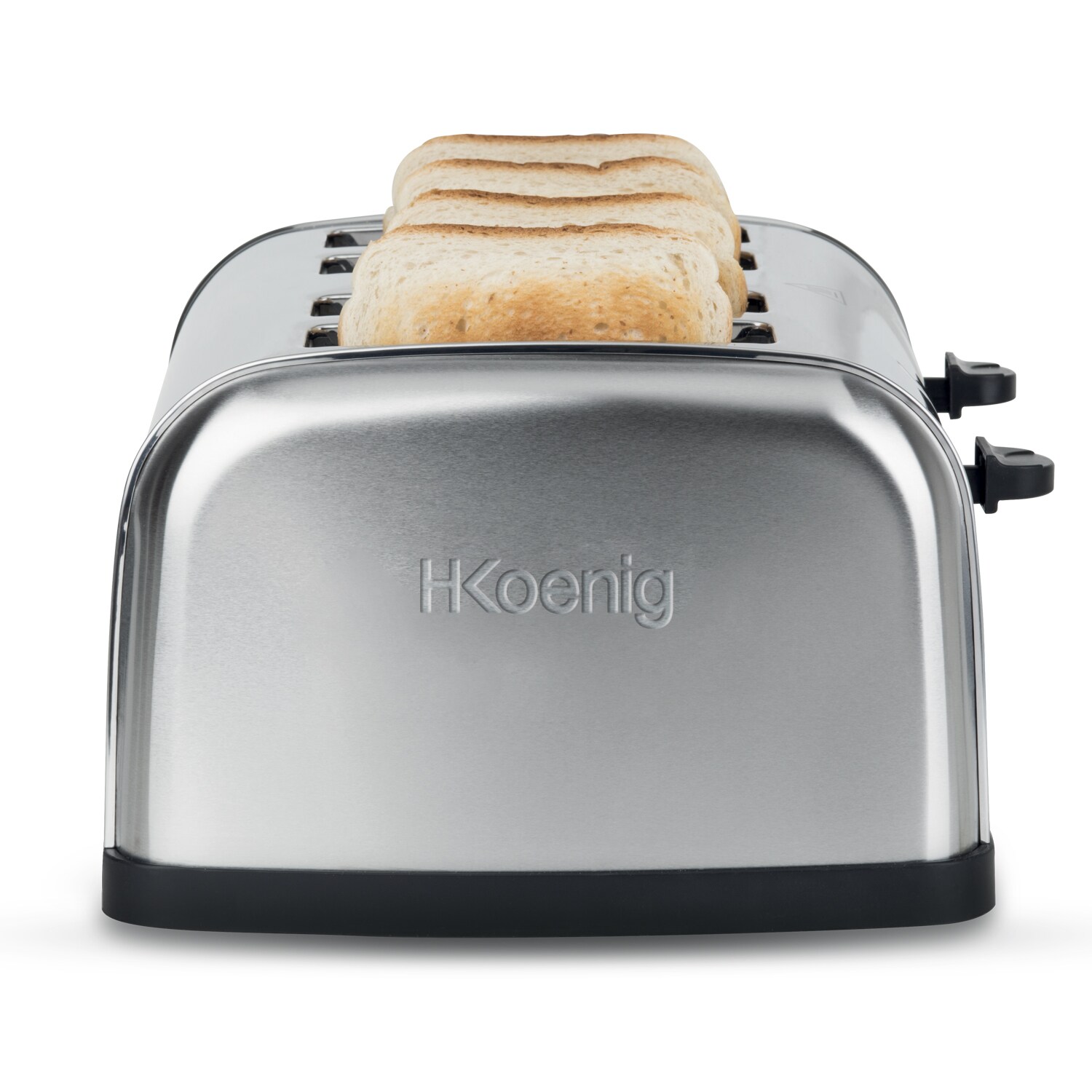 4-Scheiben-Toaster TOAS14 Toastkammern, Vintage, Edelstahl, 7 Positionen, Auftauen, Schnell, Einfache Reinigung, 1500W, Silber, Klasse A+