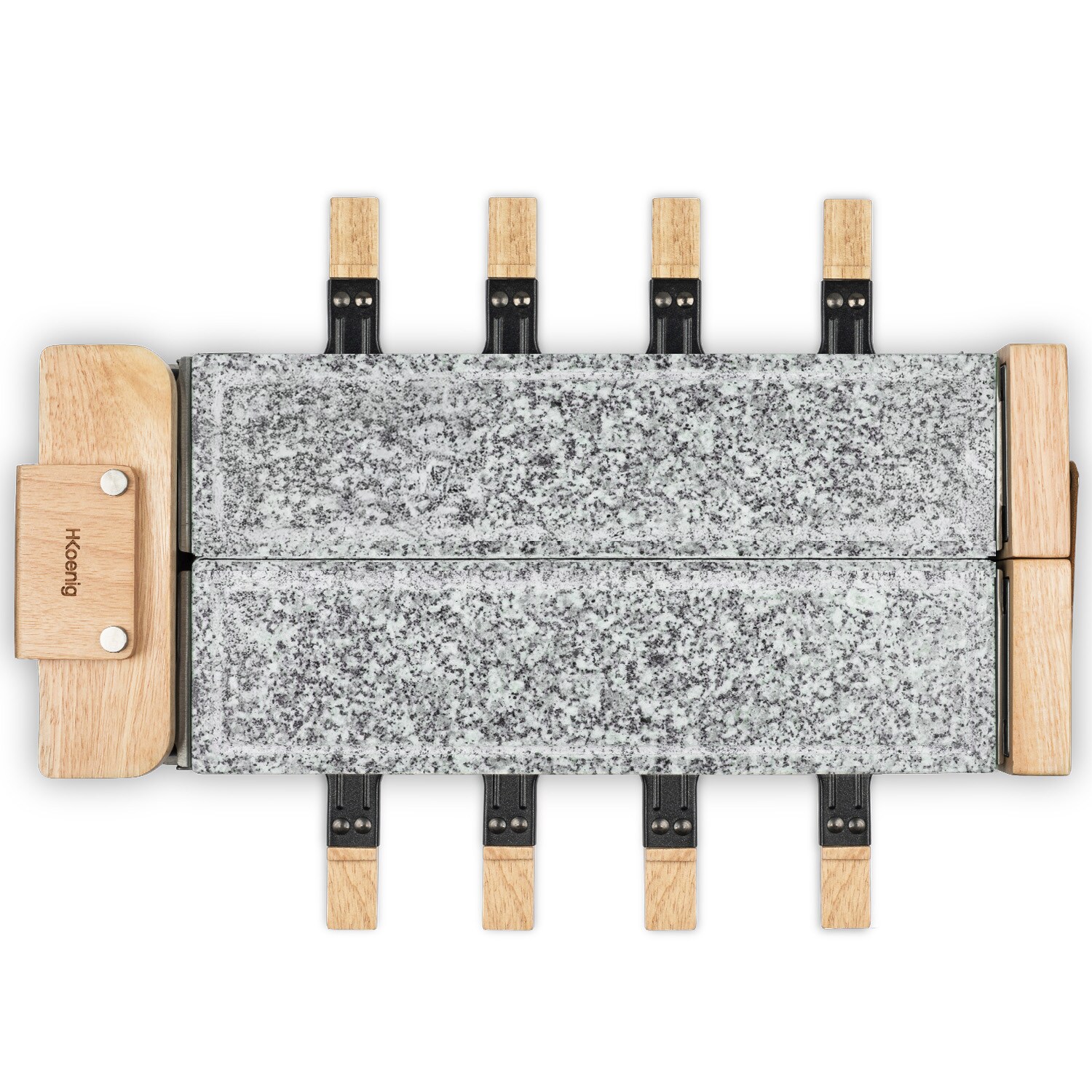 . Raclette-Grill mit Naturstein – Für 8 Personen, WOD362, Holzdesign