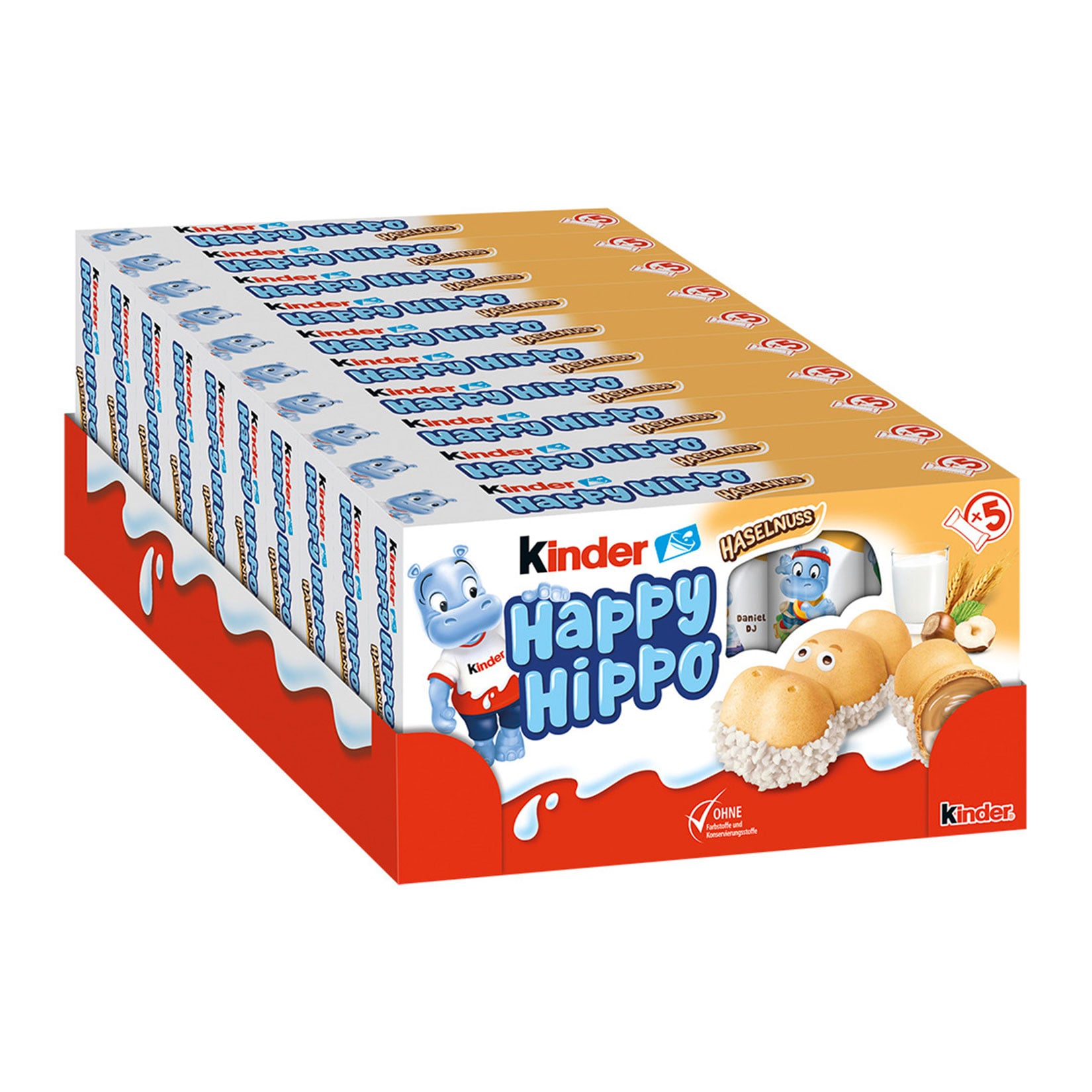 Kinder Happy Hippo Haselnuss 103,5 g 10er Pack - Bild 1