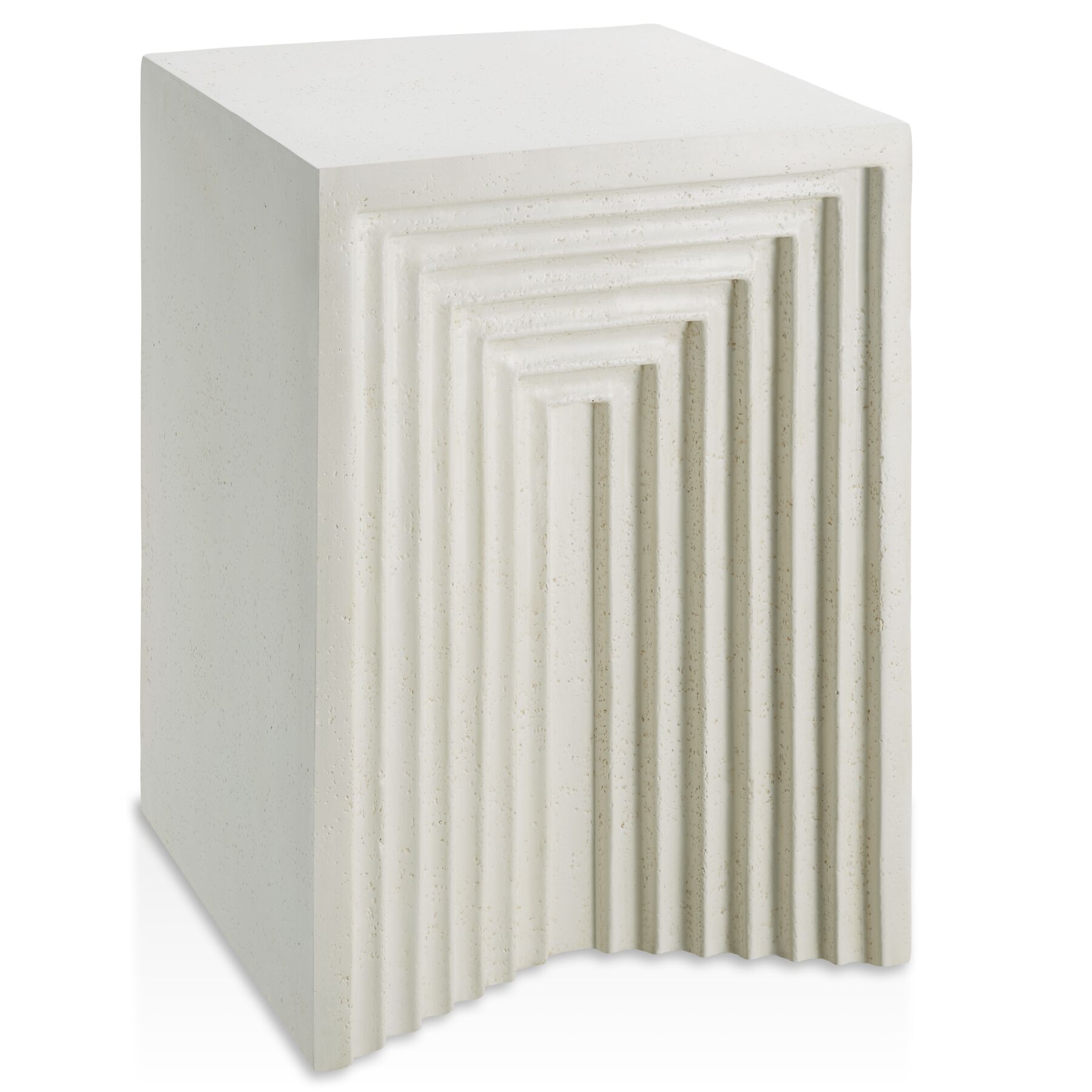 tectake&reg; Beistelltisch, rechteckig, mit Reliefstruktur, rutschfeste Bodenschoner an den F&uuml;&szlig;en, 38 x 38 x 51 cm - Bild 1