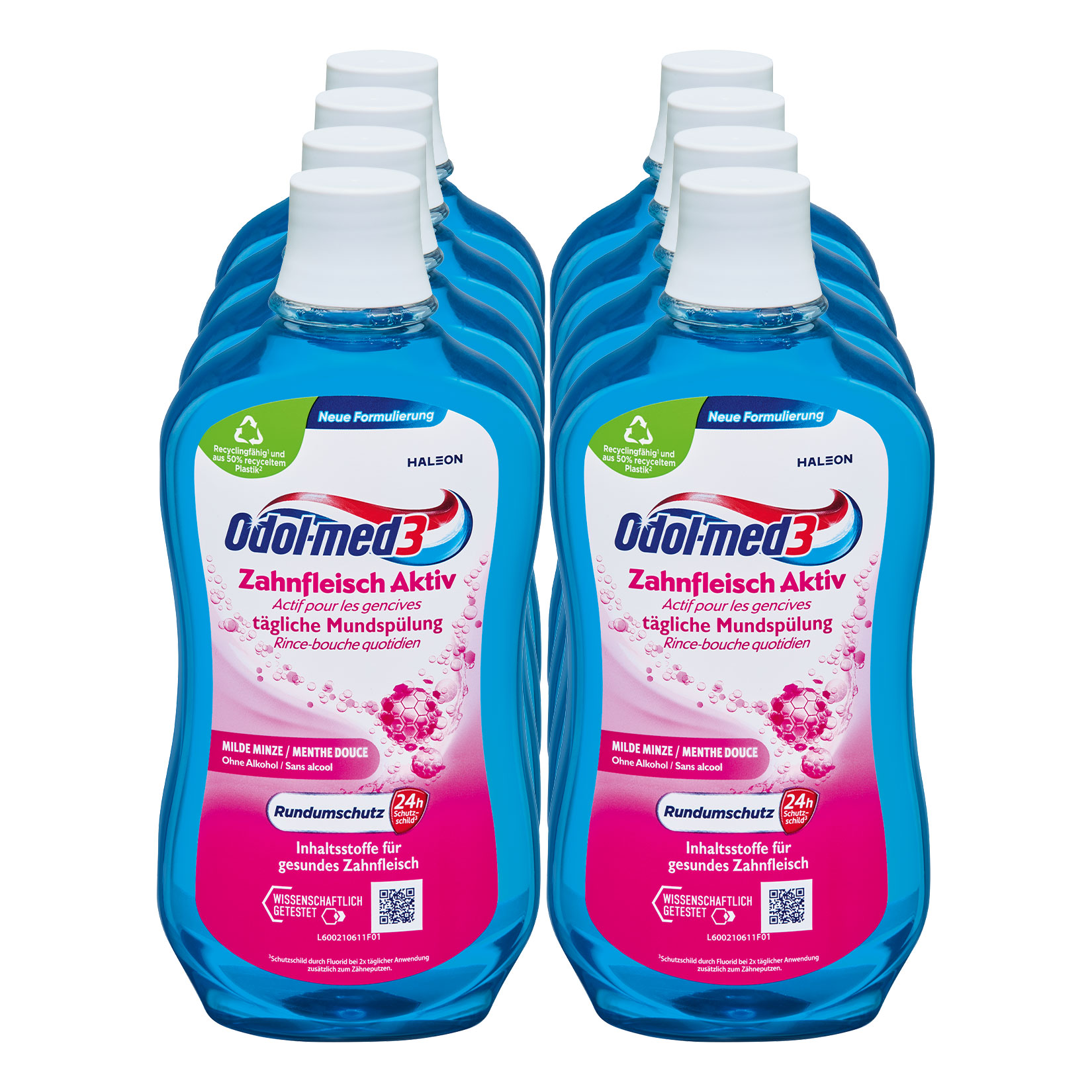 Odol Med 3 Mundsp&uuml;lung Zahnfleisch aktiv 500 ml, 8er Pack - Bild 1