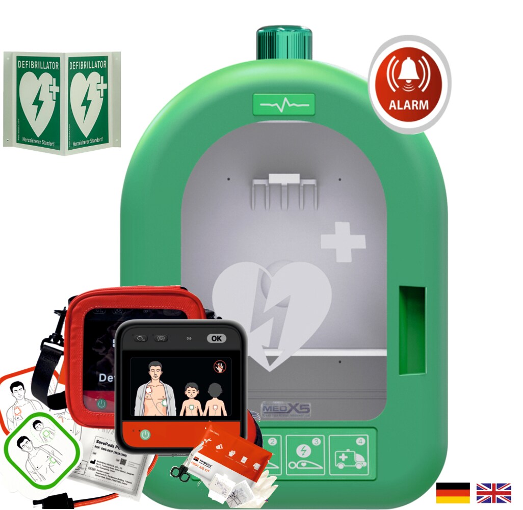myPAD-M mit LED-Grafik, PVC-Wandkasten & Winkelschild, DE/EN