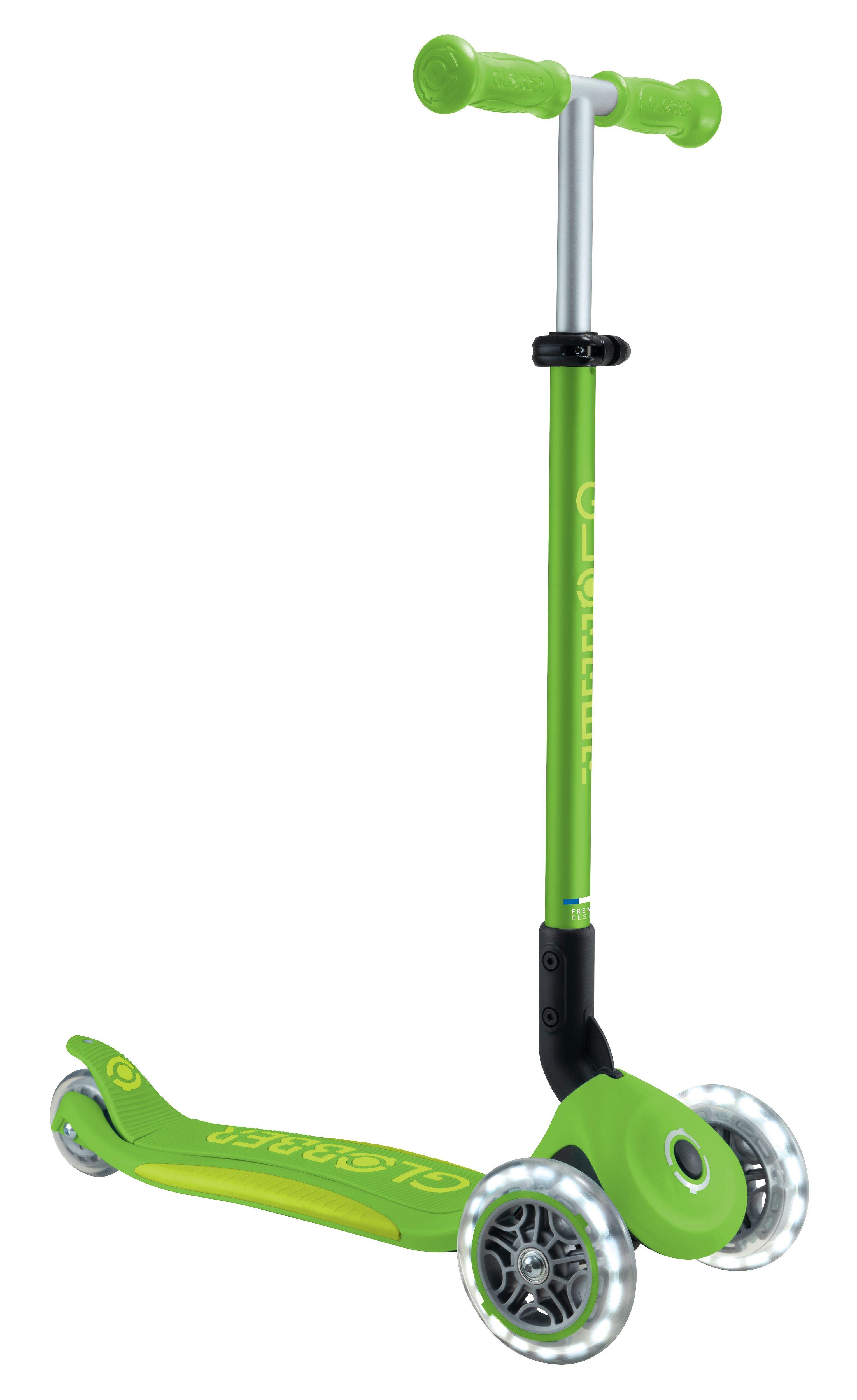 GLOBBER PRIMO FOLDABLE PLUS LIGHTS gr&uuml;n-lime gr&uuml;n, mit Leuchtrollen - Bild 1